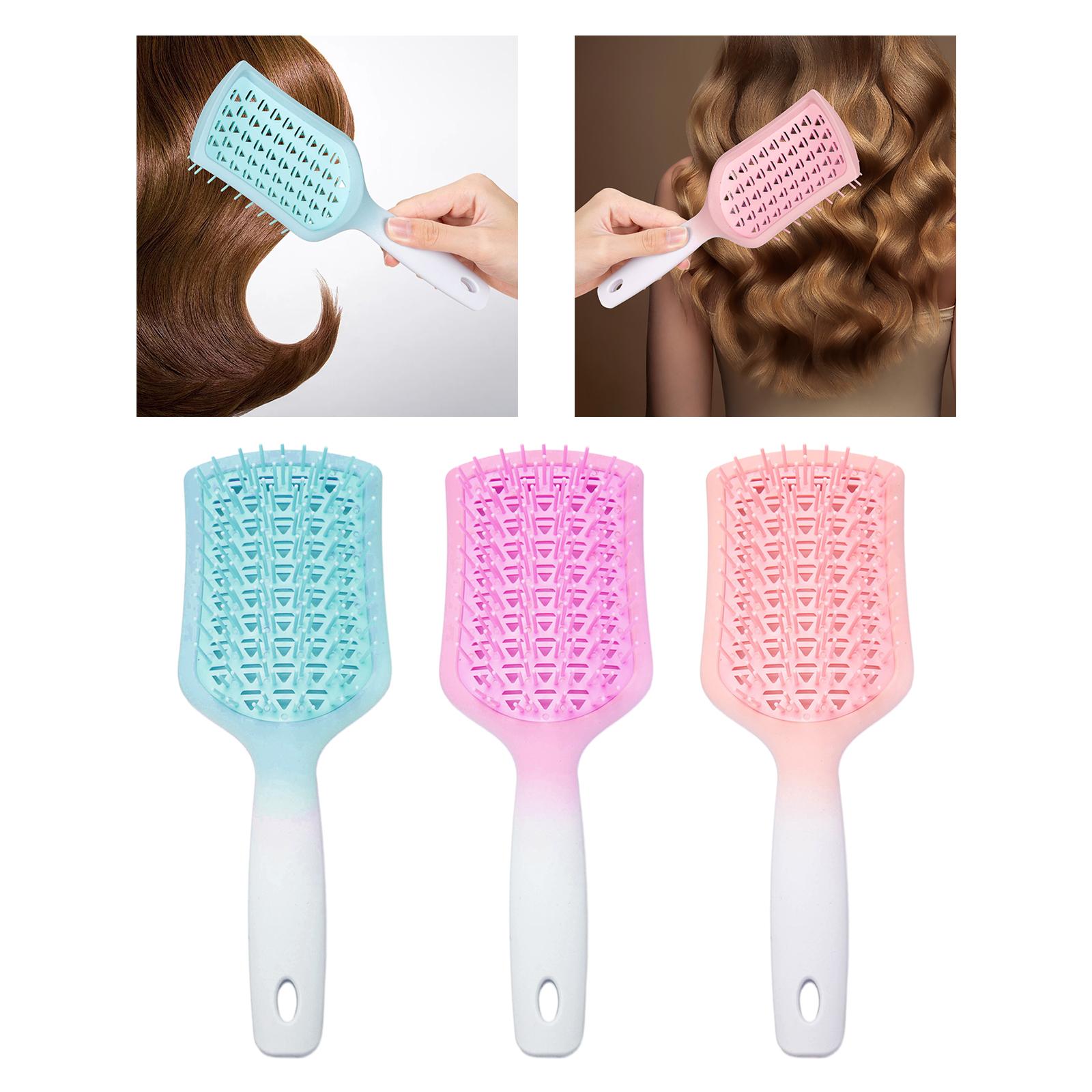 Vent Hair Brush Soft Detangler Brush for All Hair Types Curly Hair Long Hair Light Green