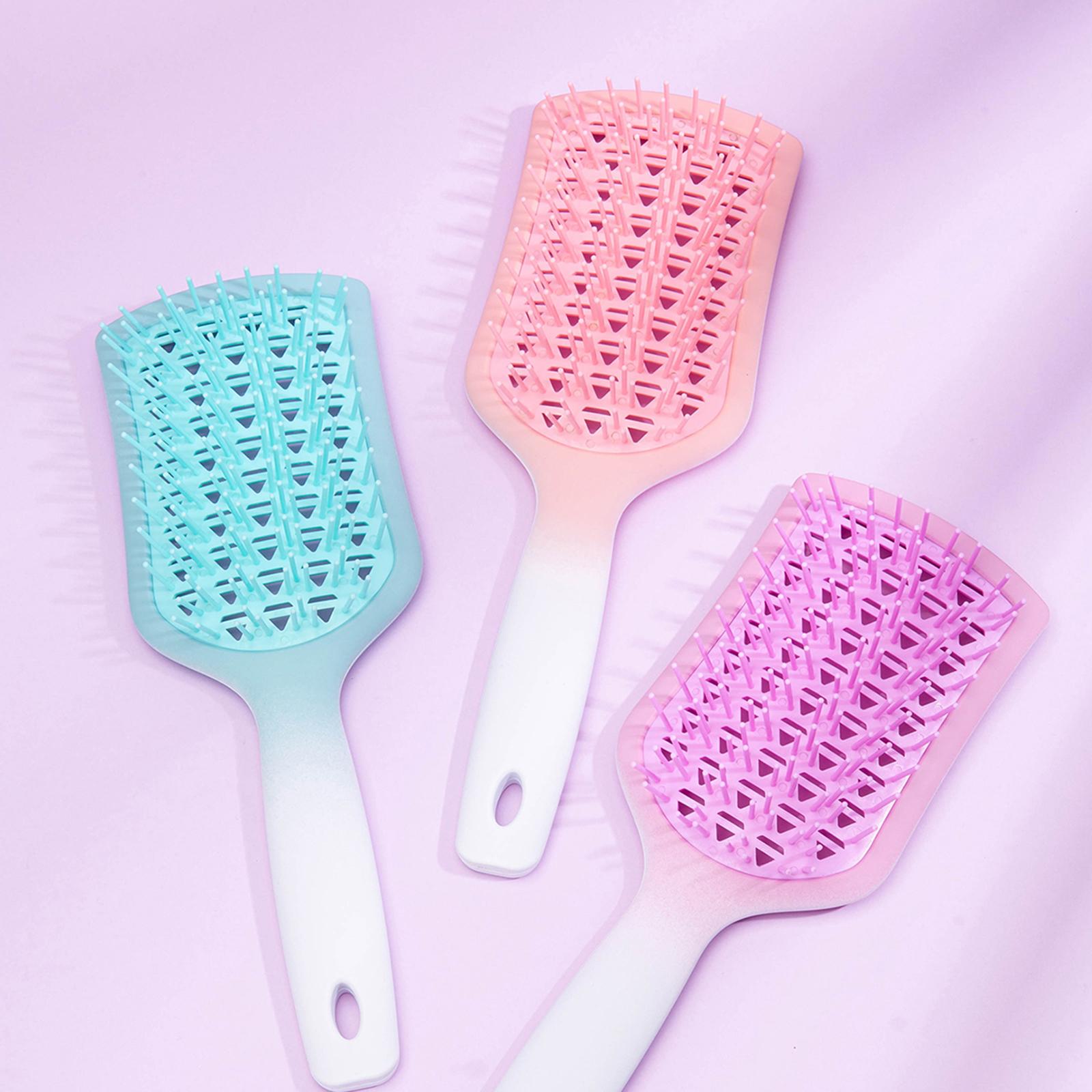 Vent Hair Brush Soft Detangler Brush for All Hair Types Curly Hair Long Hair Pink