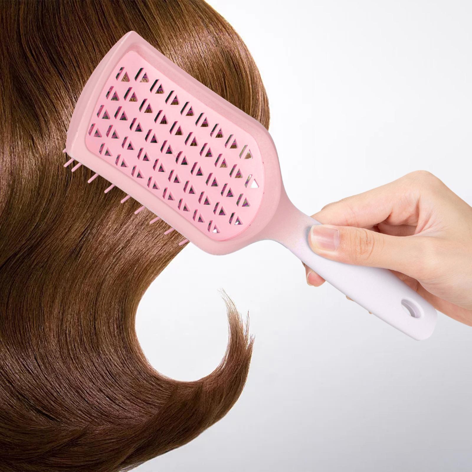 Vent Hair Brush Soft Detangler Brush for All Hair Types Curly Hair Long Hair Pink