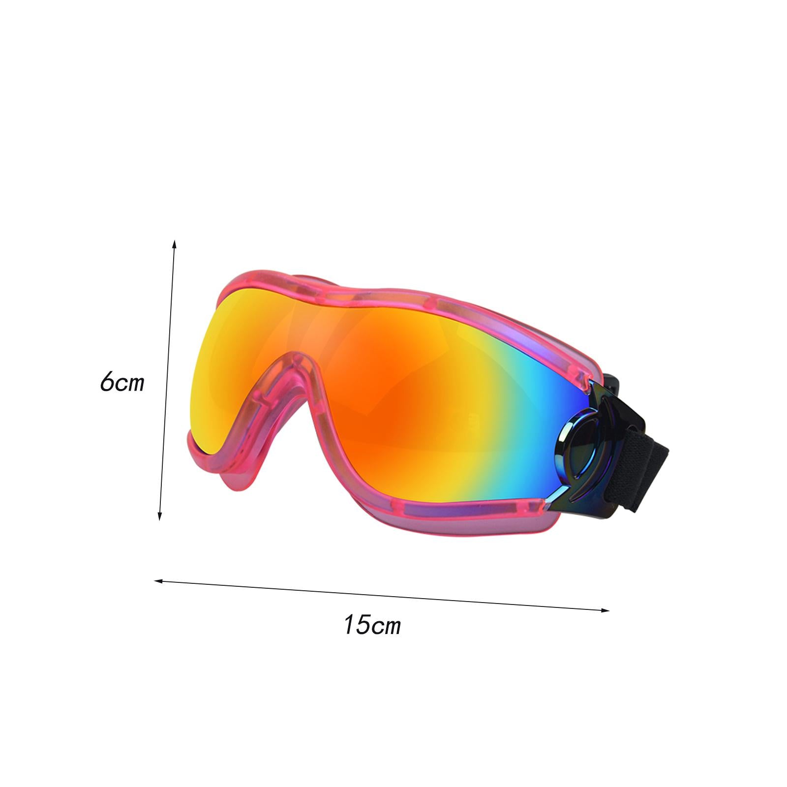 Dog Sunglasses Sun Protection for Medium Dog Windproof Dustproof Dog Goggles pink red