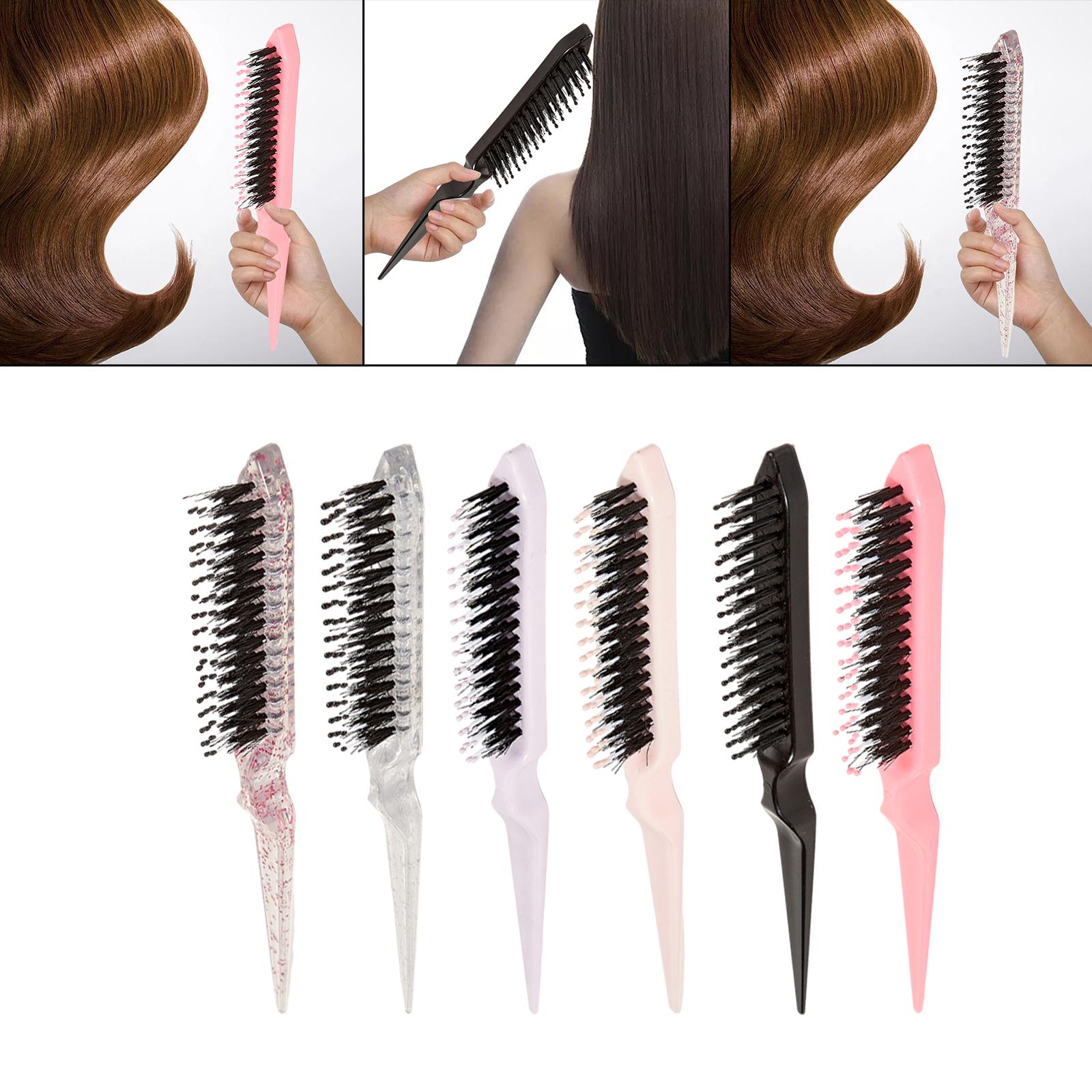 Teasing Hair Brush Hair Stylist Tool for Creating Volume Smoothing Hair Care clear