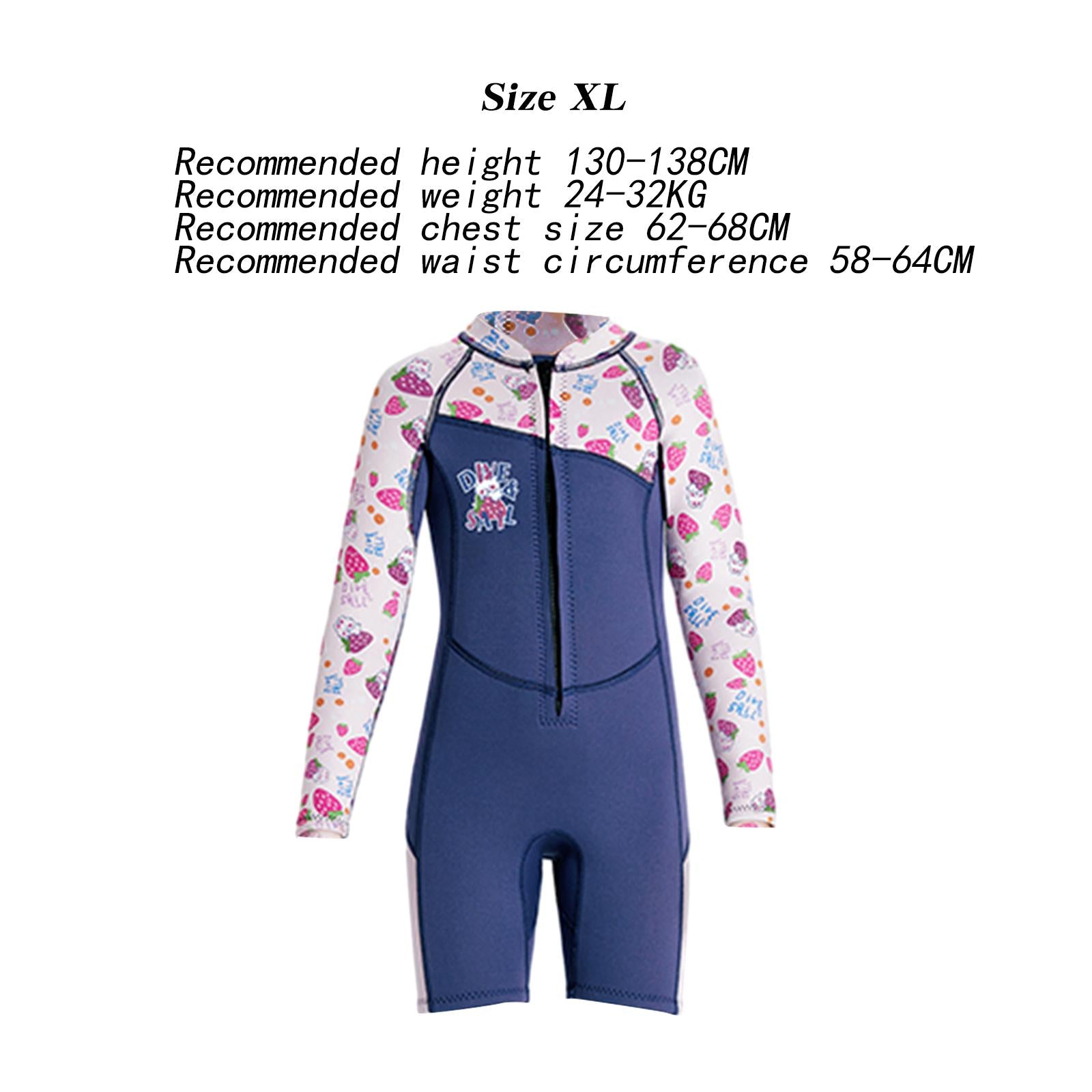 Neoprene Kids Wetsuit Keep Warm Durable Body Swim suits for Canoeing Summer Kayaking Blue XL