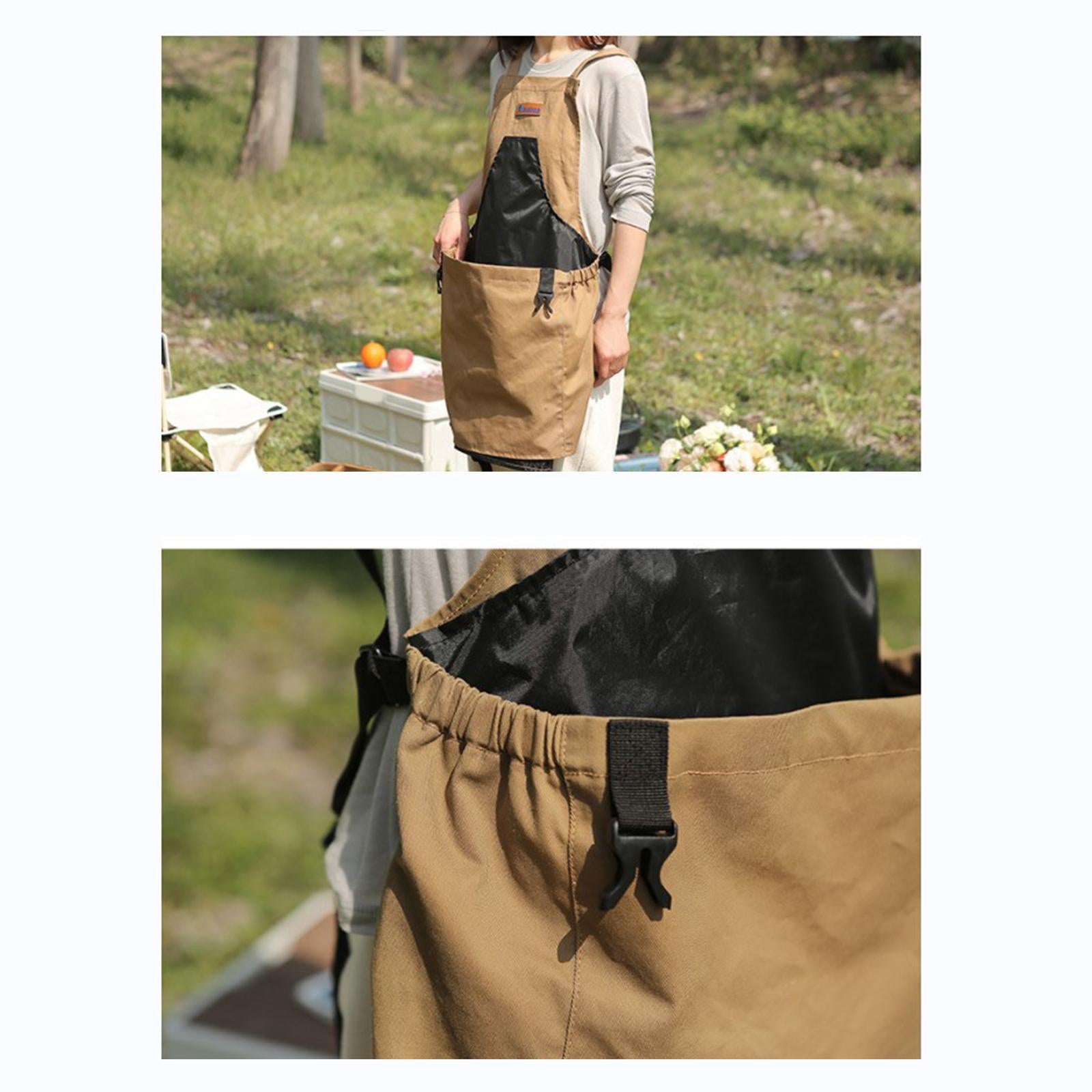 Garden Apron Tool Adjustable Straps Harvest Pouch for Garage Outdoor Orchard