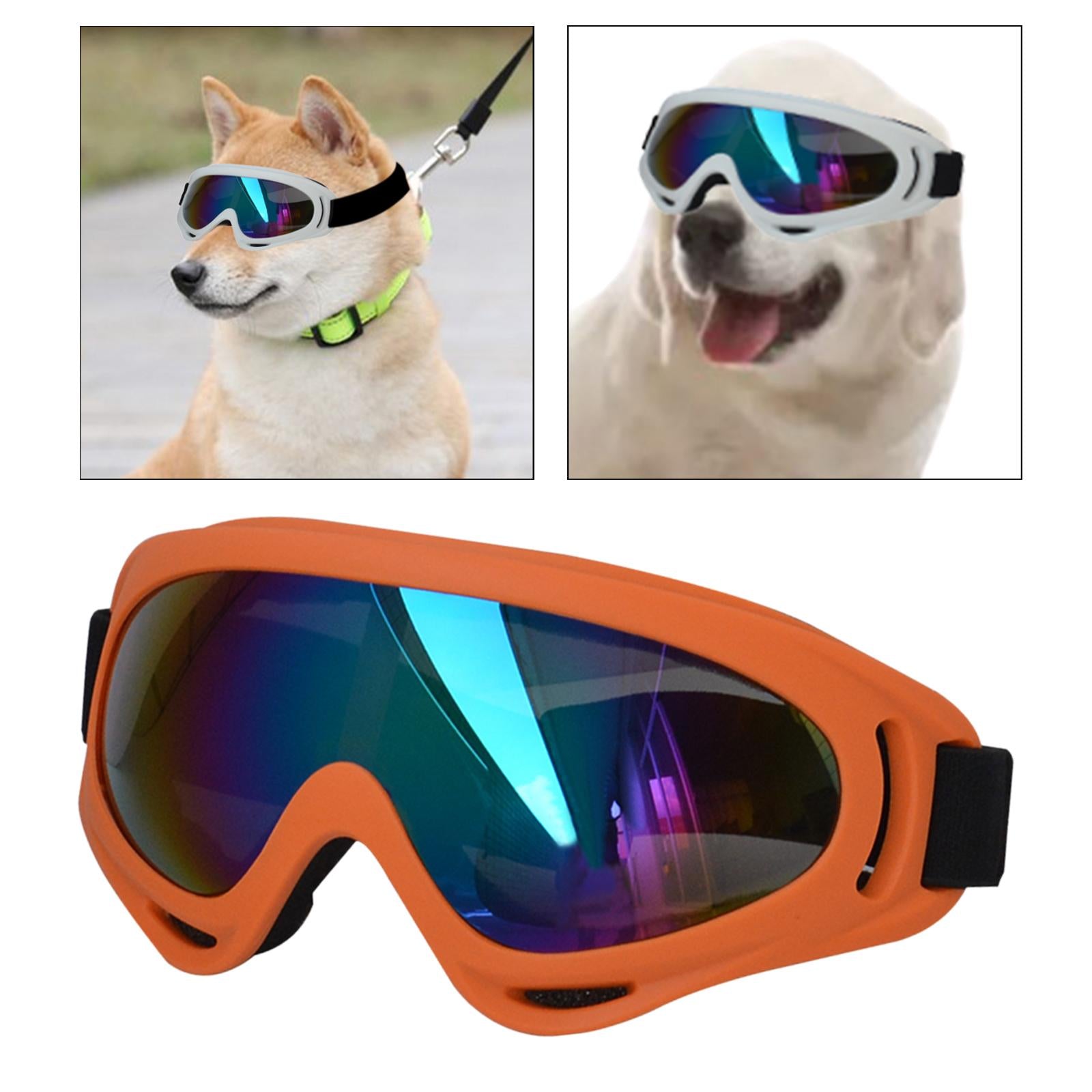 Dog Glasses with Adjustable Strap Windproof Sun Glasses Eye Wear Pet Glasses Orange