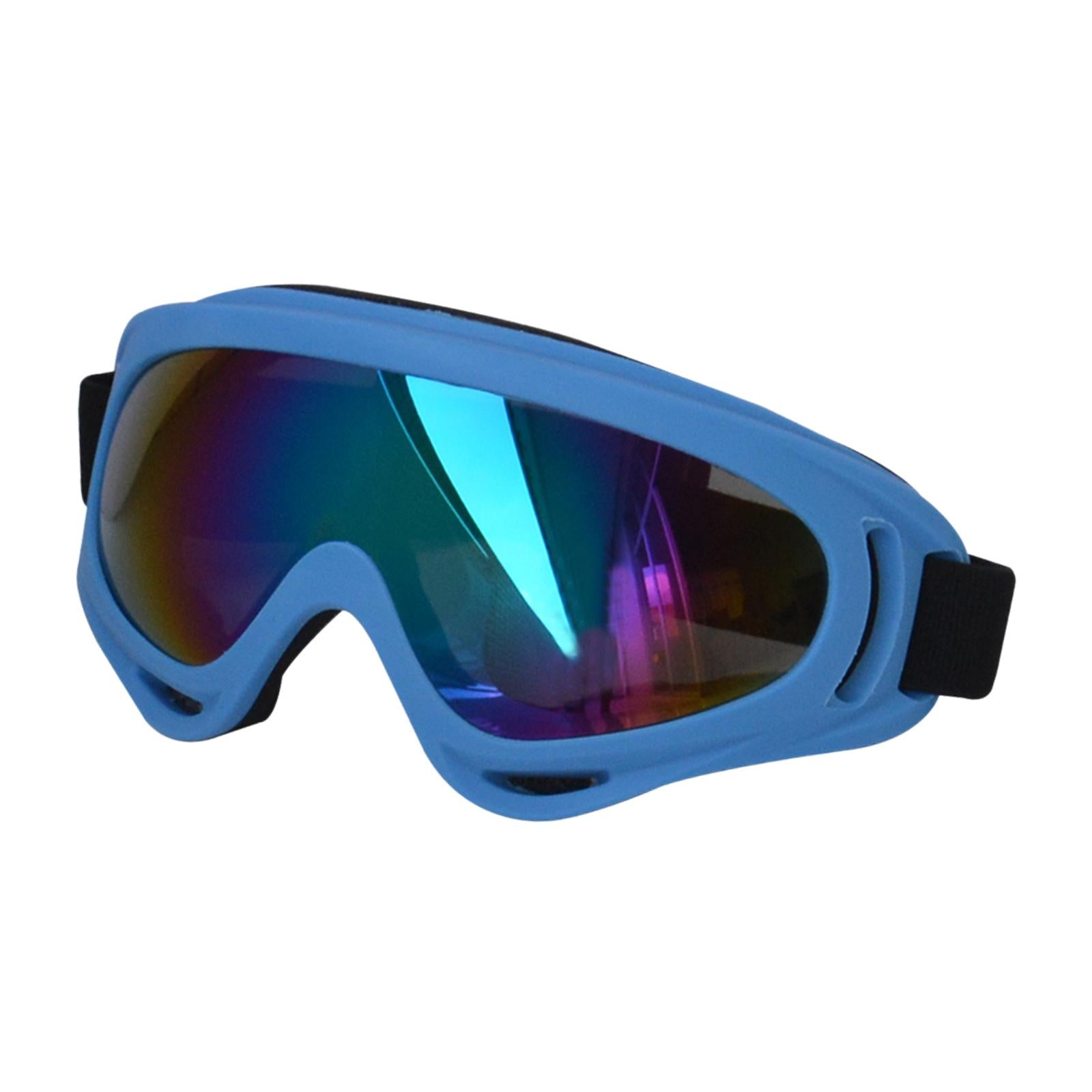 Dog Glasses with Adjustable Strap Windproof Sun Glasses Eye Wear Pet Glasses Light Blue