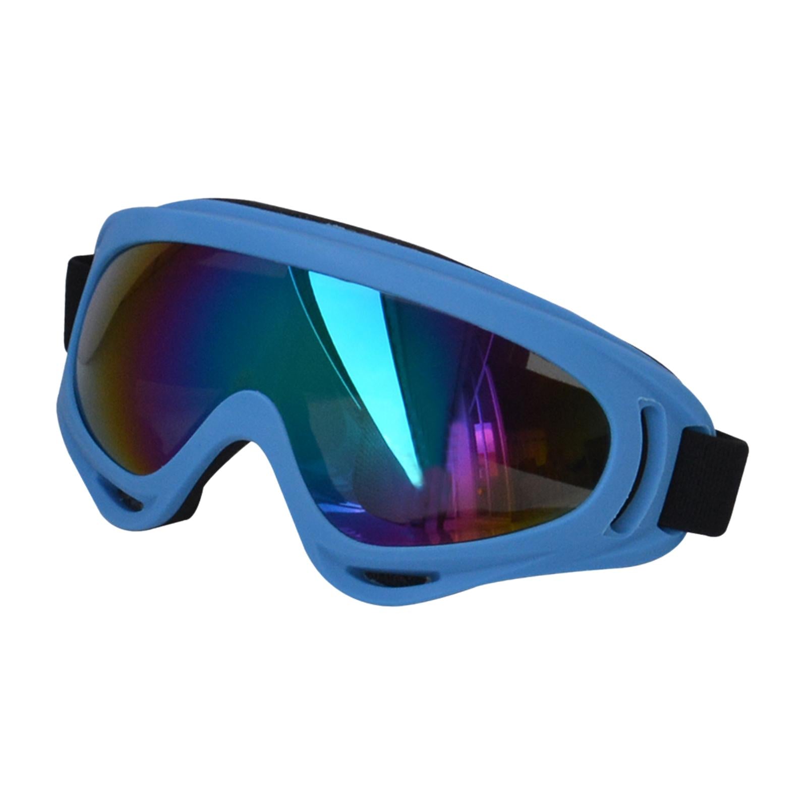 Dog Glasses with Adjustable Strap Windproof Sun Glasses Eye Wear Pet Glasses Light Blue