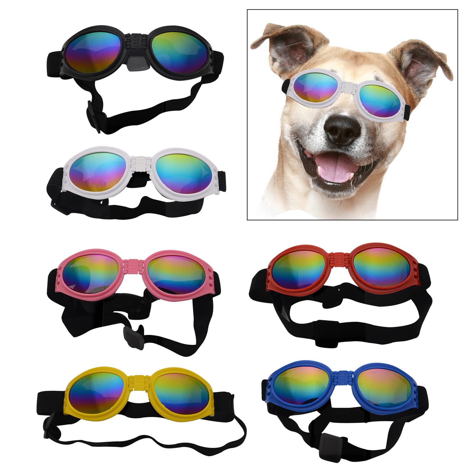 Dog Glasses Photo Props Lightweight Eyewear for Indoor Outdoor Party Walking Black