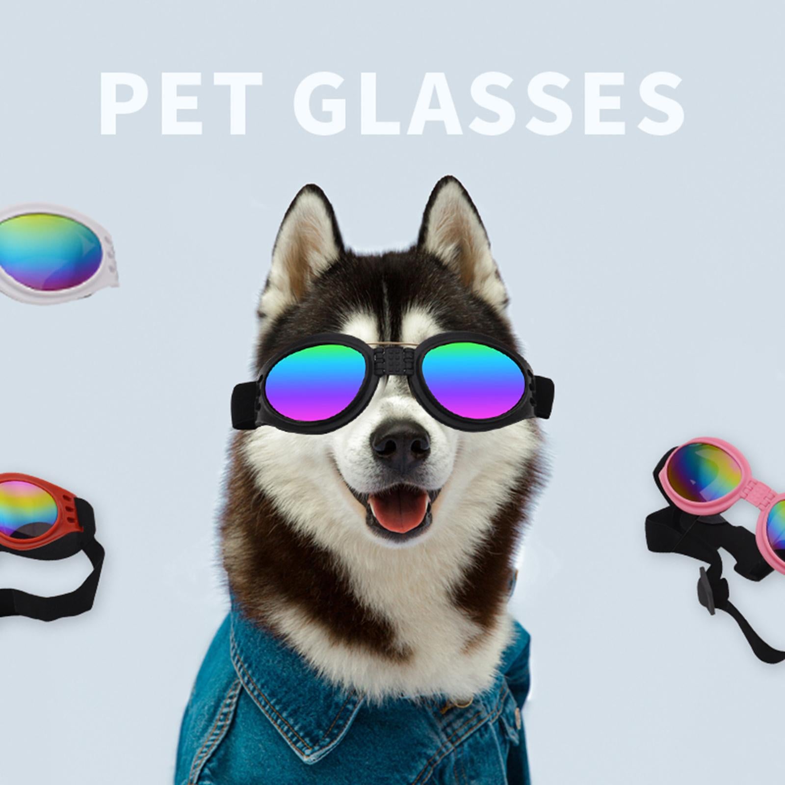 Dog Glasses Photo Props Lightweight Eyewear for Indoor Outdoor Party Walking White