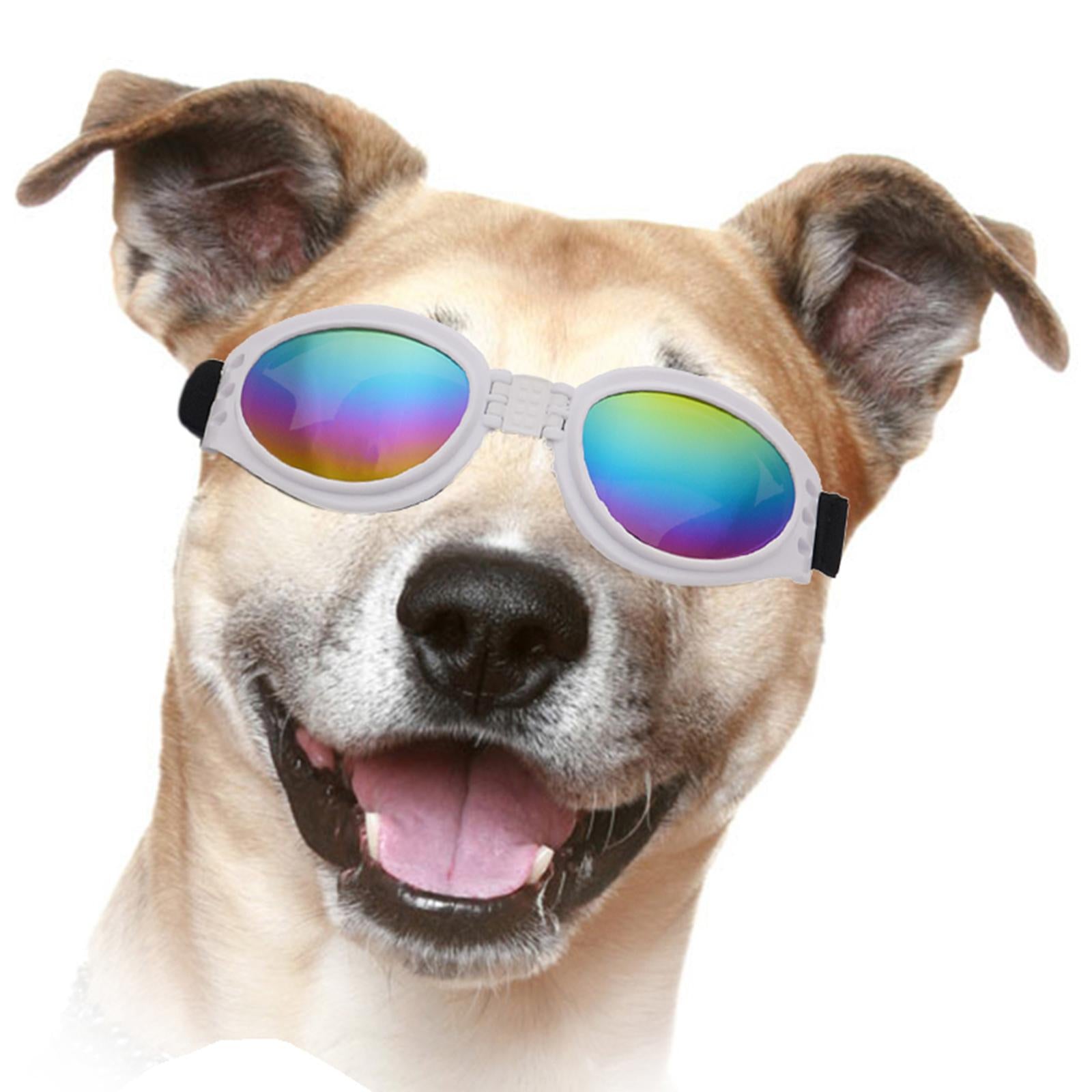 Dog Glasses Photo Props Lightweight Eyewear for Indoor Outdoor Party Walking White