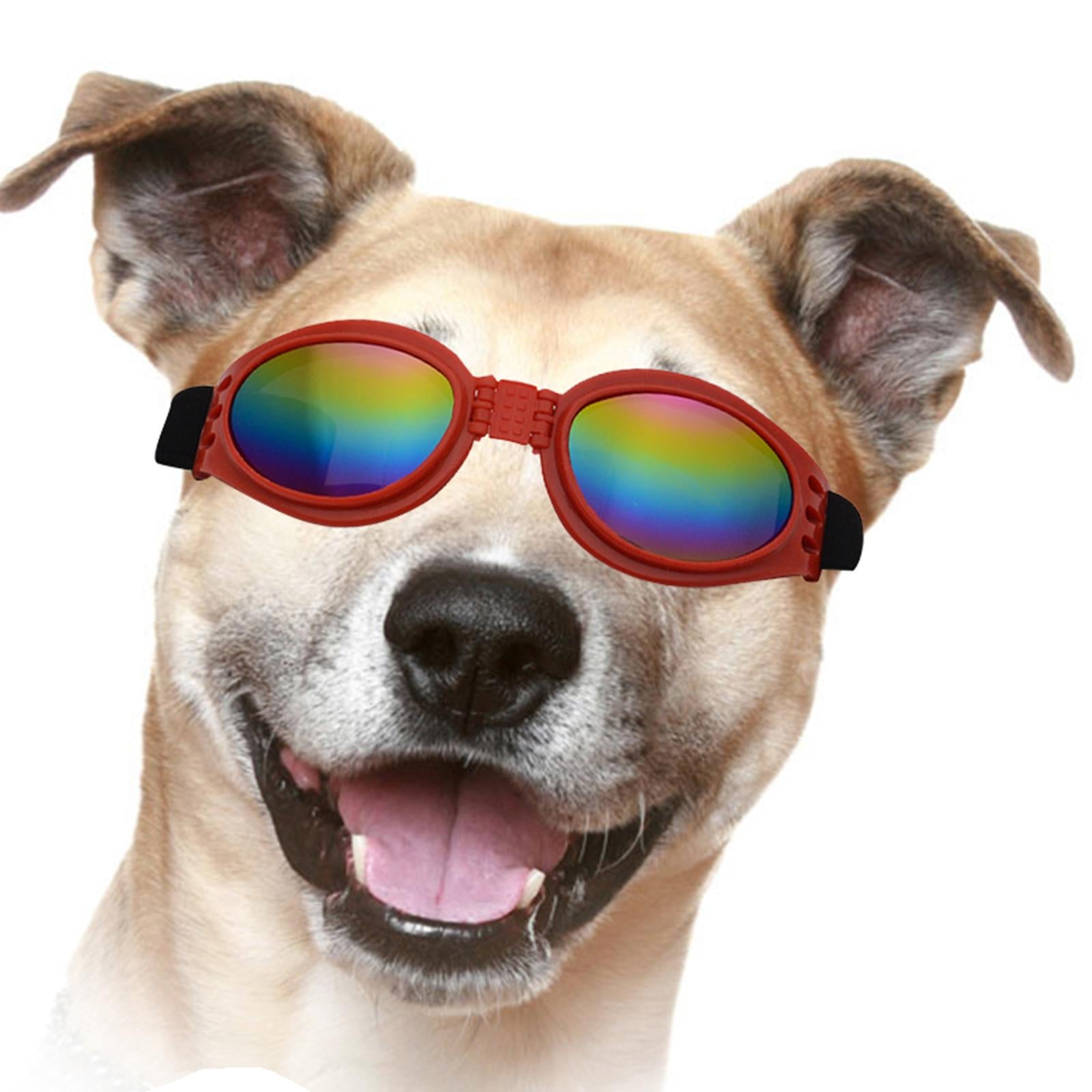 Dog Glasses Photo Props Lightweight Eyewear for Indoor Outdoor Party Walking Red