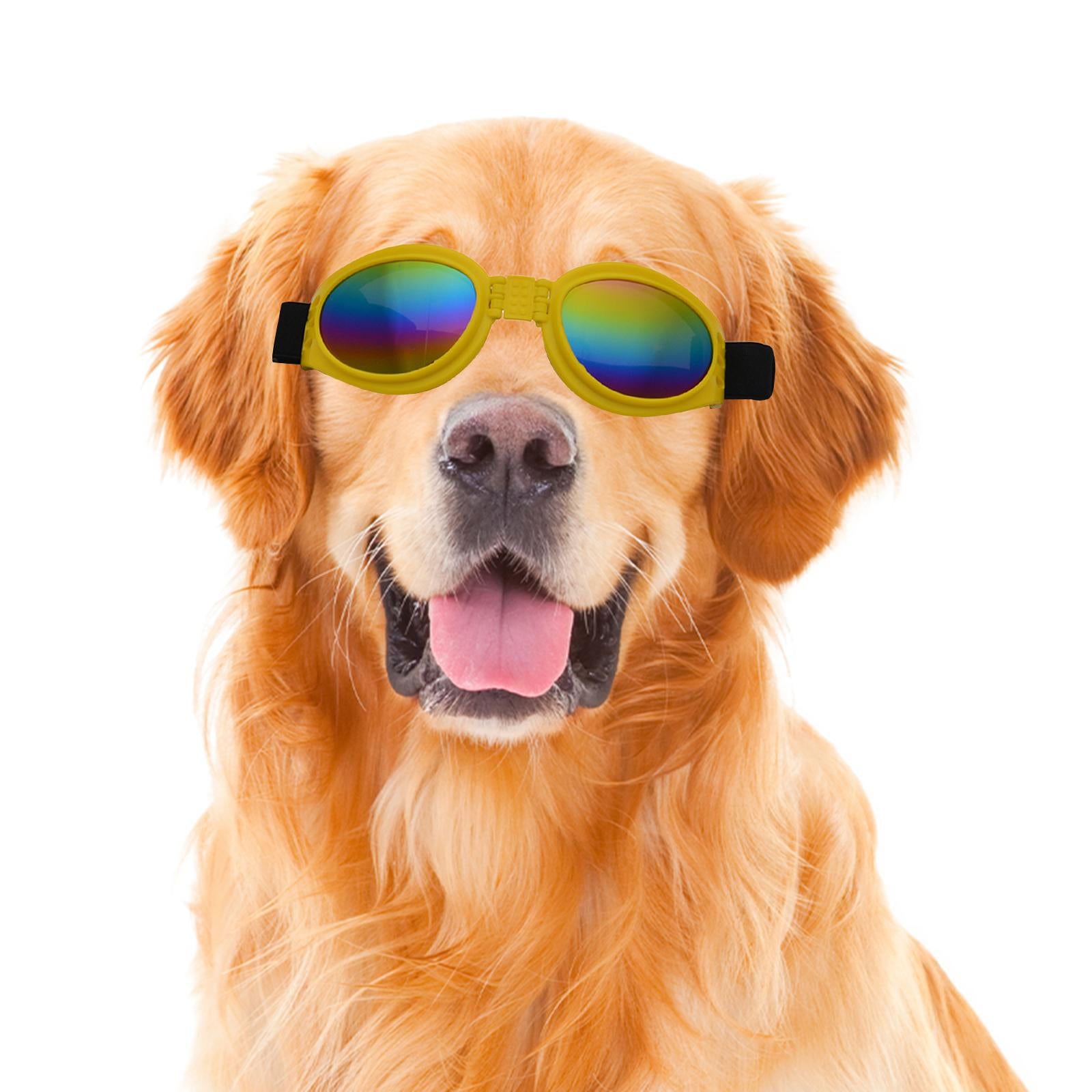 Dog Glasses Photo Props Lightweight Eyewear for Indoor Outdoor Party Walking Yellow