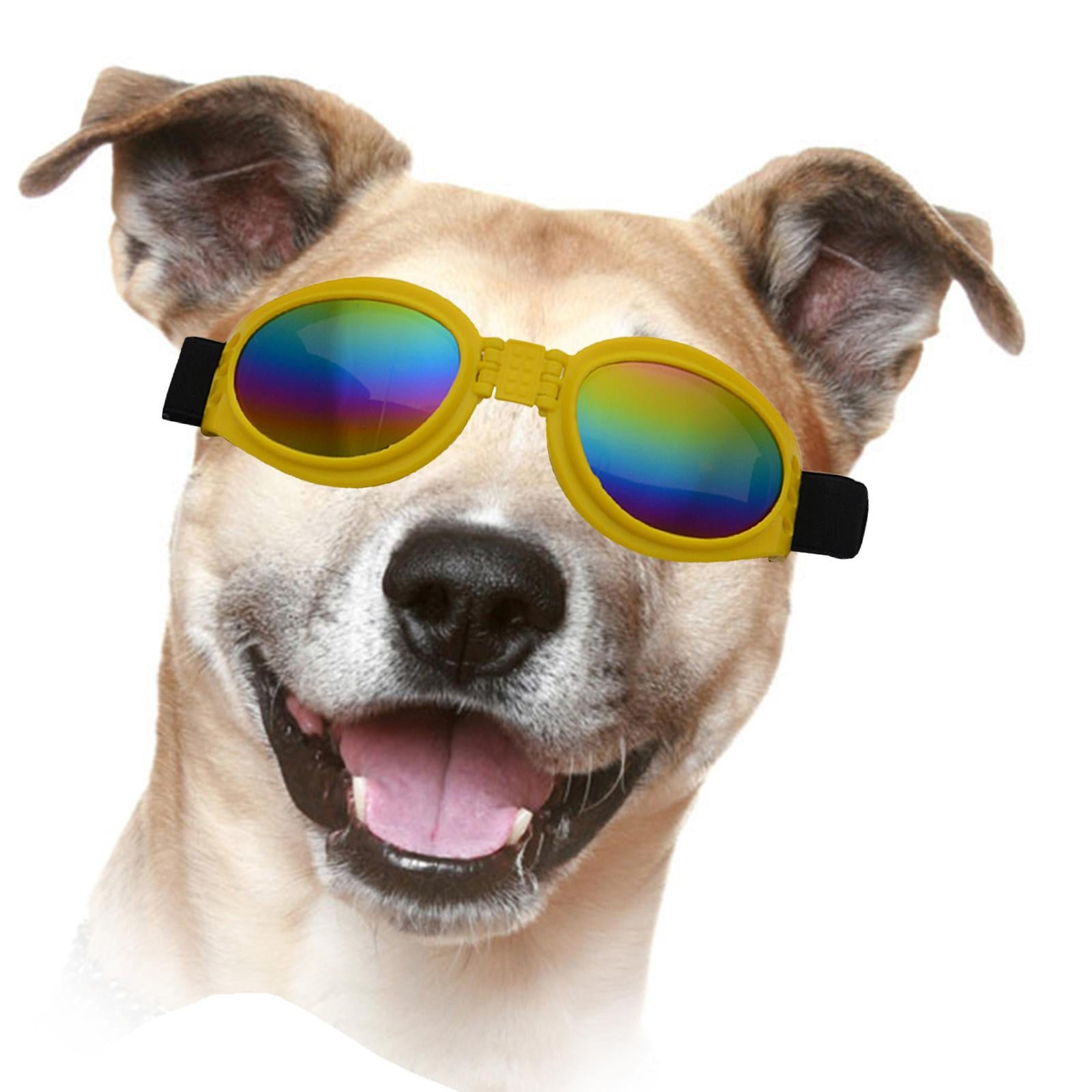 Dog Glasses Photo Props Lightweight Eyewear for Indoor Outdoor Party Walking Yellow