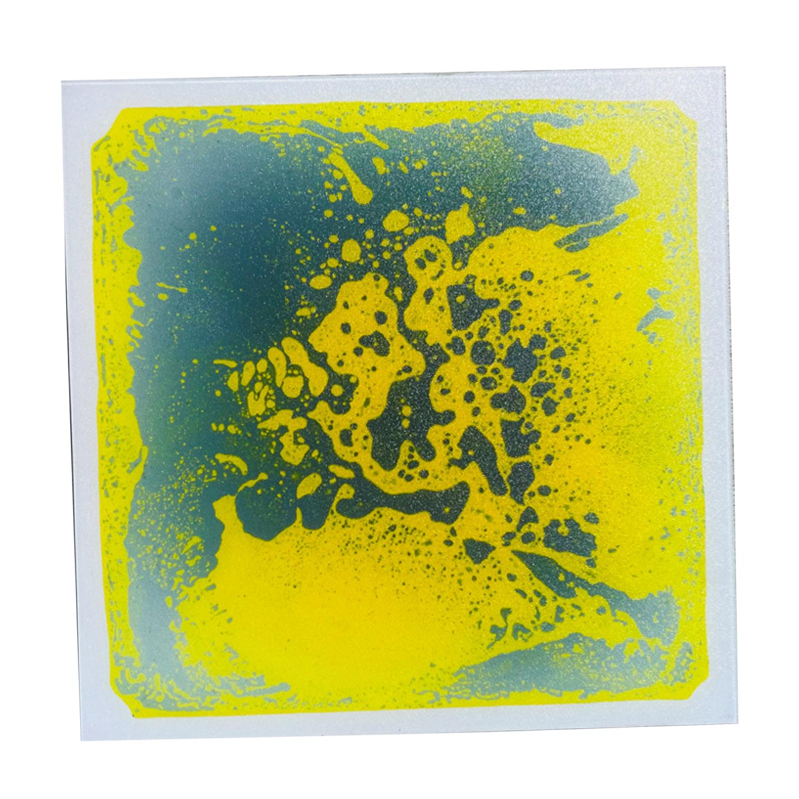 Sensory Liquid The Tiles Activity Play Mat for for Kids Girl Children yellow and grey