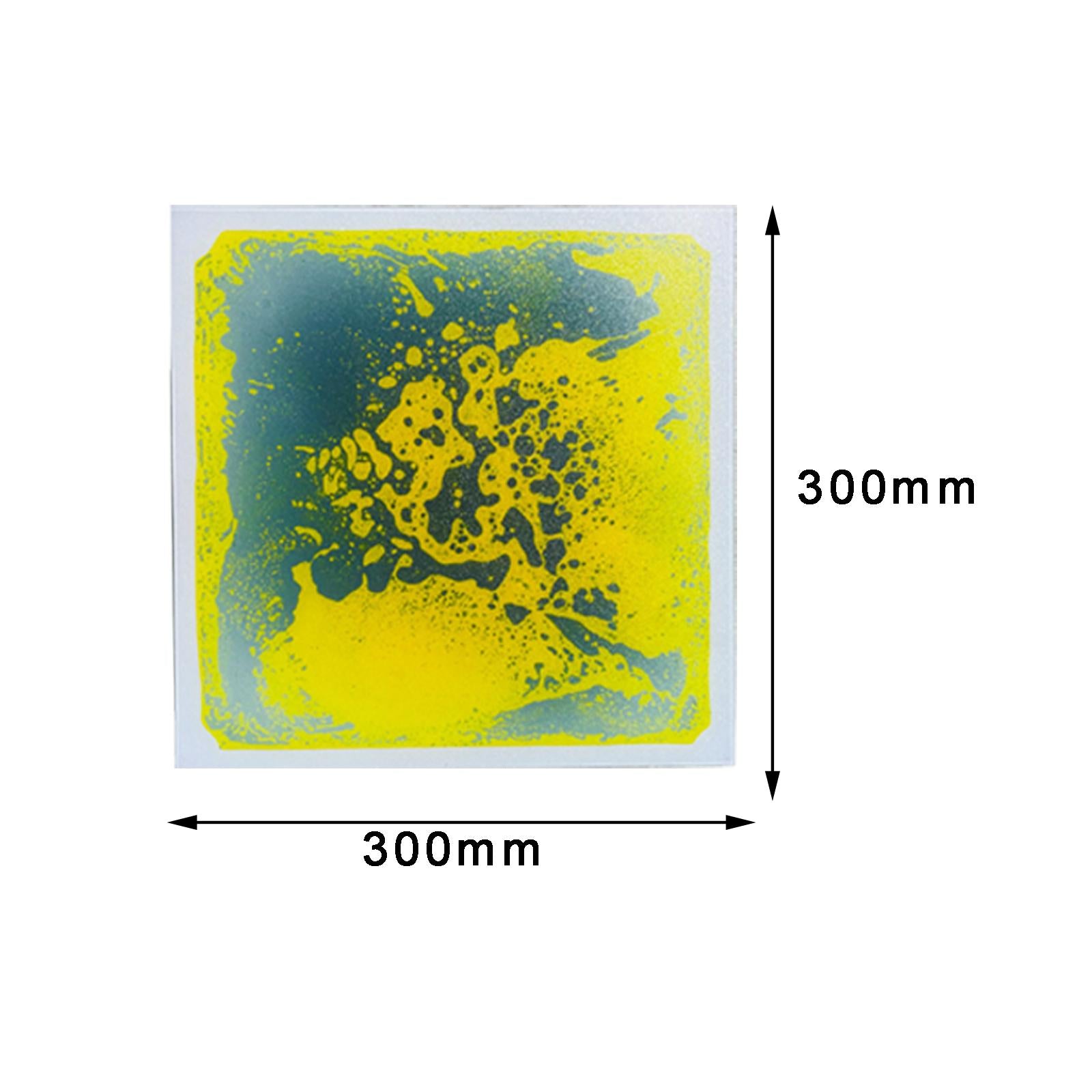 Sensory Liquid The Tiles Activity Play Mat for for Kids Girl Children yellow and grey