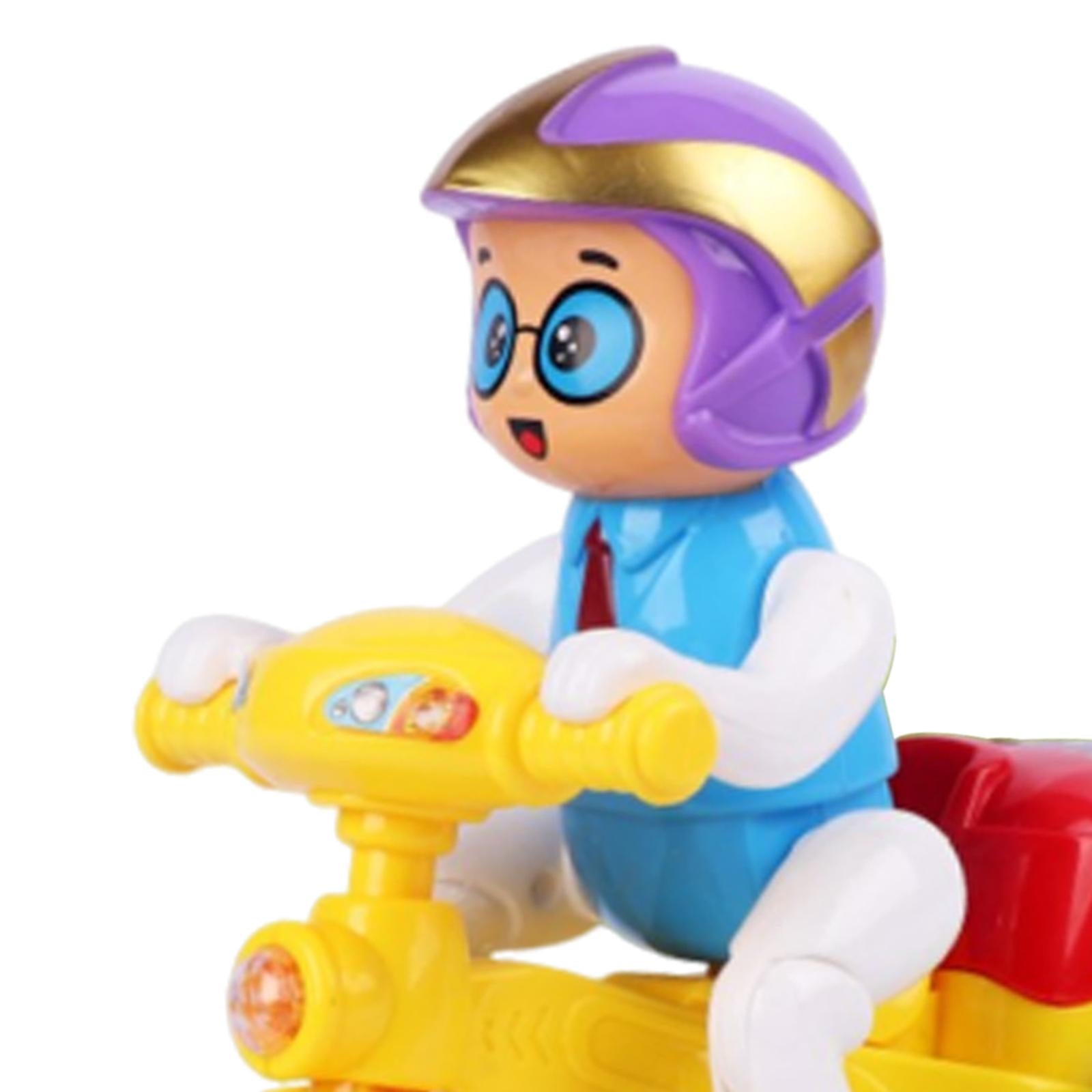 360 Rotation Motorcycle Vehicle Rollover for Toddlers Boys Girls yellow