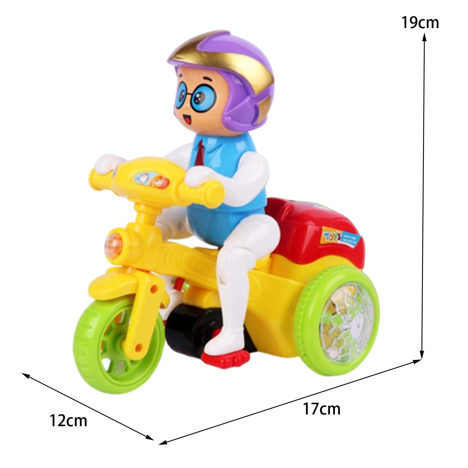 360 Rotation Motorcycle Vehicle Rollover for Toddlers Boys Girls yellow