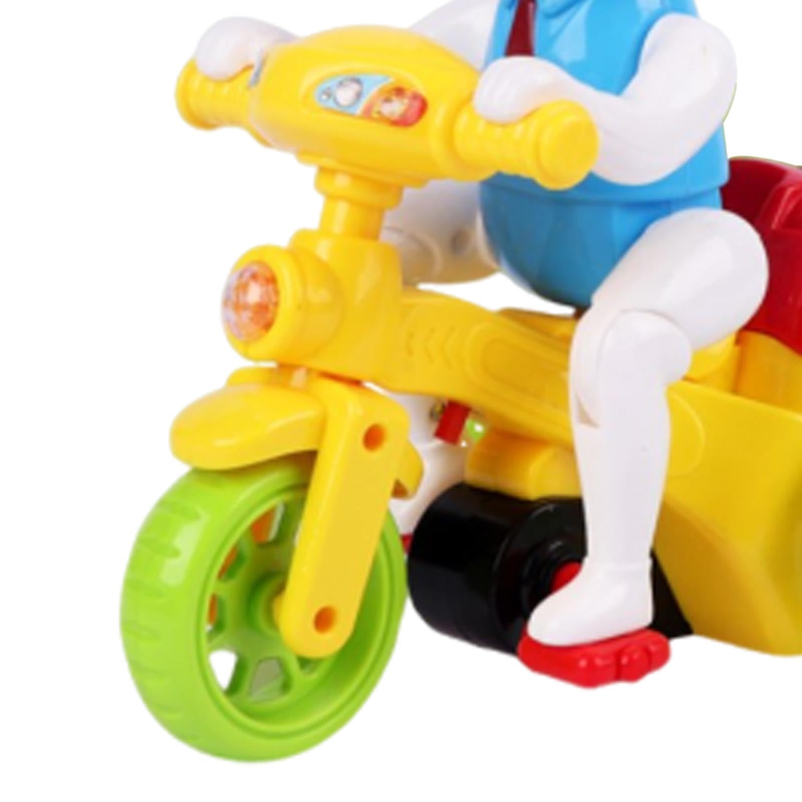 360 Rotation Motorcycle Vehicle Rollover for Toddlers Boys Girls yellow