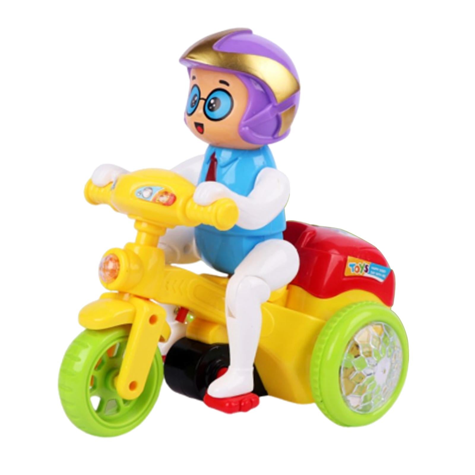 360 Rotation Motorcycle Vehicle Rollover for Toddlers Boys Girls yellow