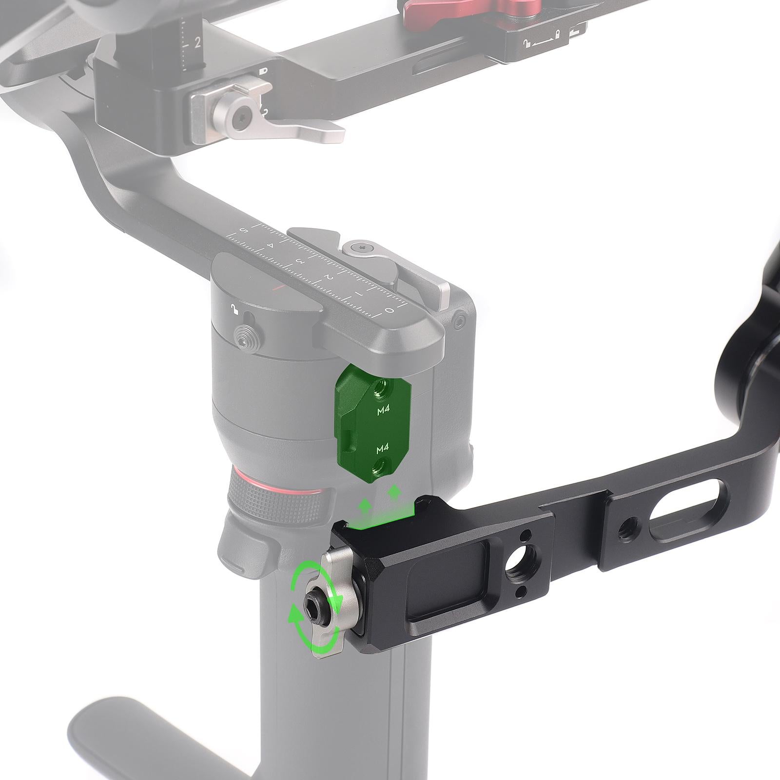 Gimbal Handgrip with Cold Shoe Mount Foldable Handle for Rsc 2 Pro