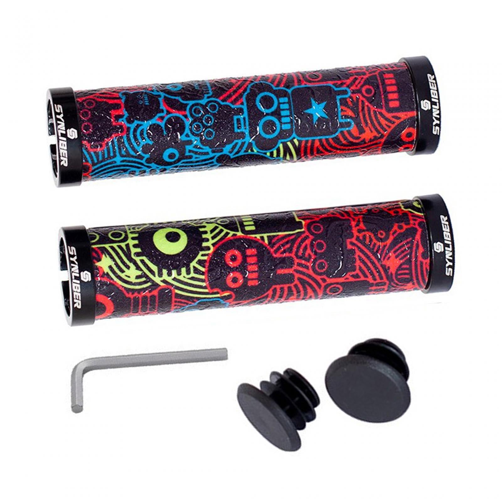 Bike Handle Grips Comfortable Handling Shockproof Lightweight Durable Rubber Robot