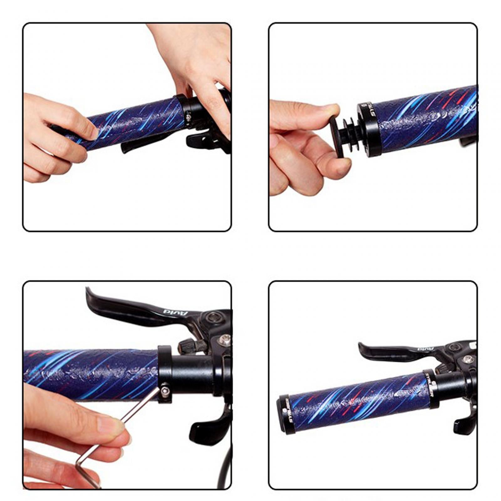 Bike Handle Grips Comfortable Handling Shockproof Lightweight Durable Rubber Star Rain