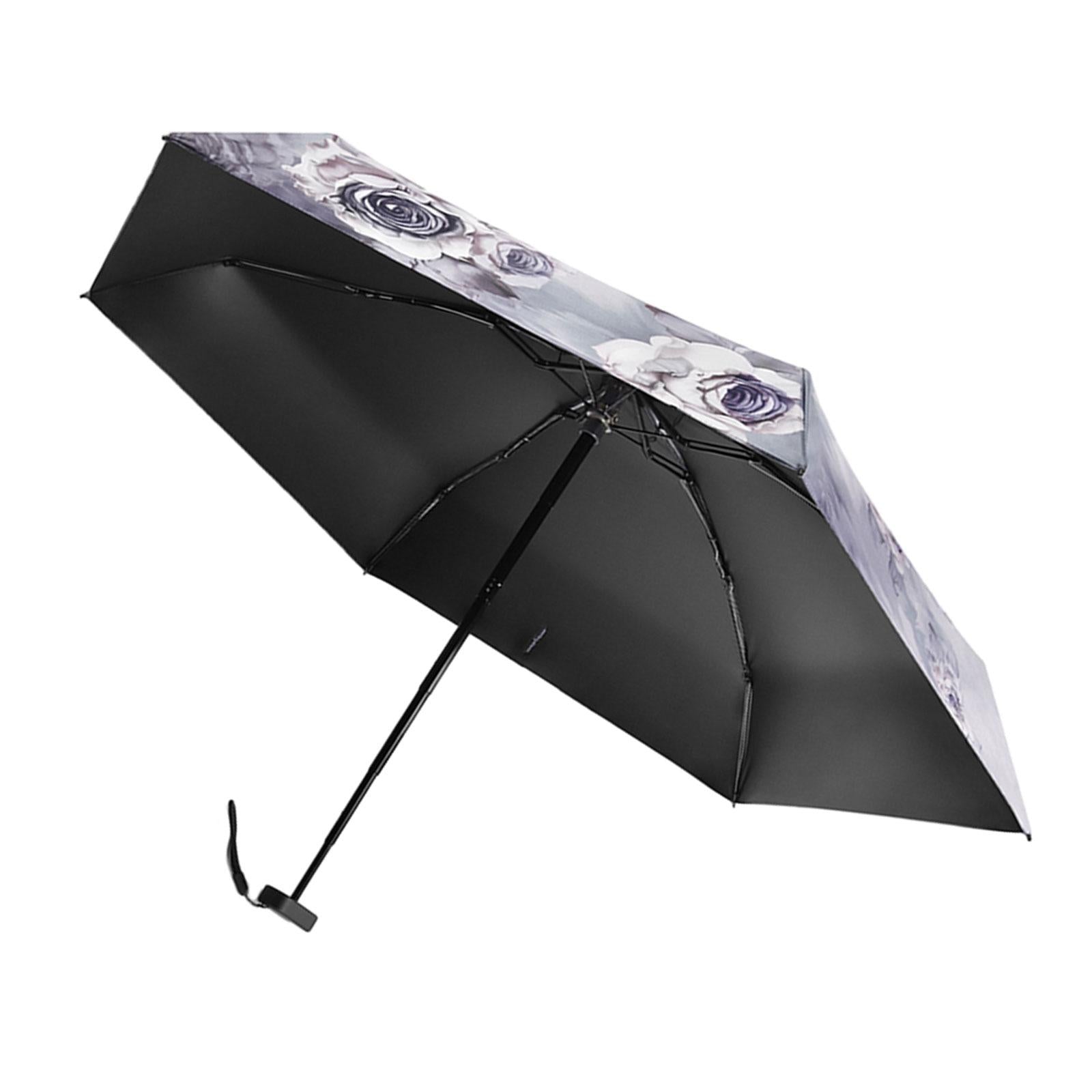 Mini Umbrella Creative Waterproof Rain Umbrella for Backpacking Outdoor Travel Deep gray