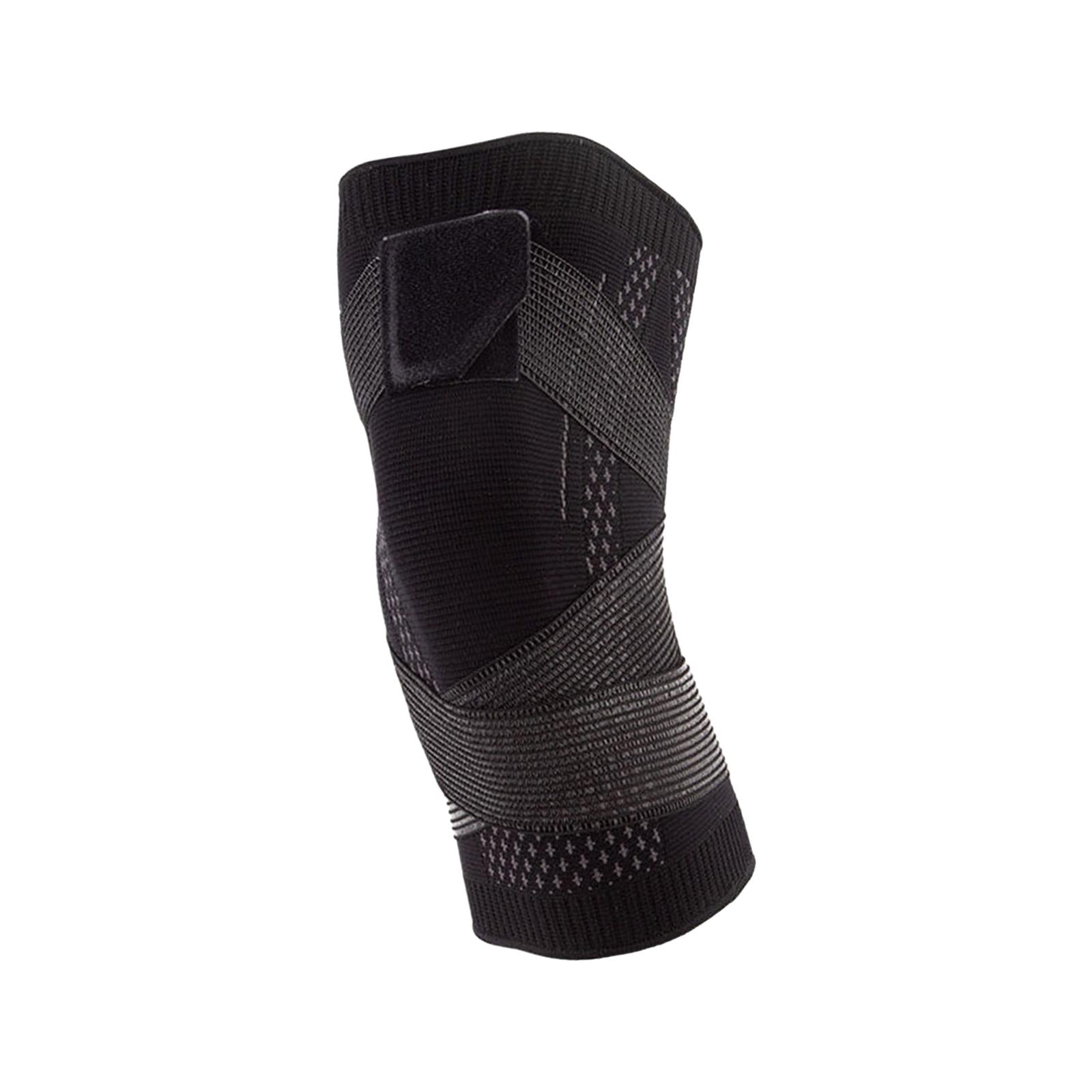 Knee Pad Adjustable with Straps Elastic Knee Brace for Running Sports L