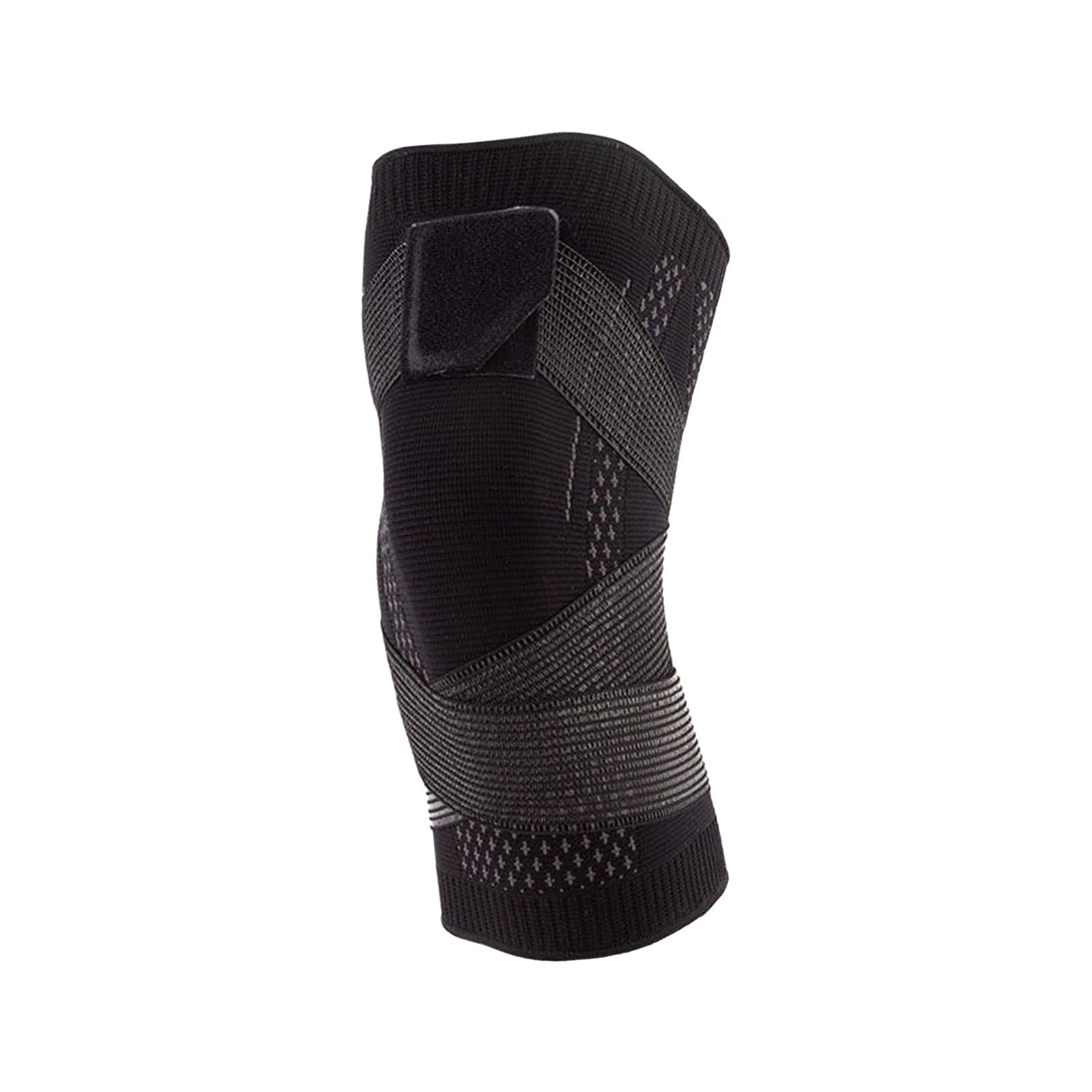 Knee Pad Adjustable with Straps Elastic Knee Brace for Running Sports XXL