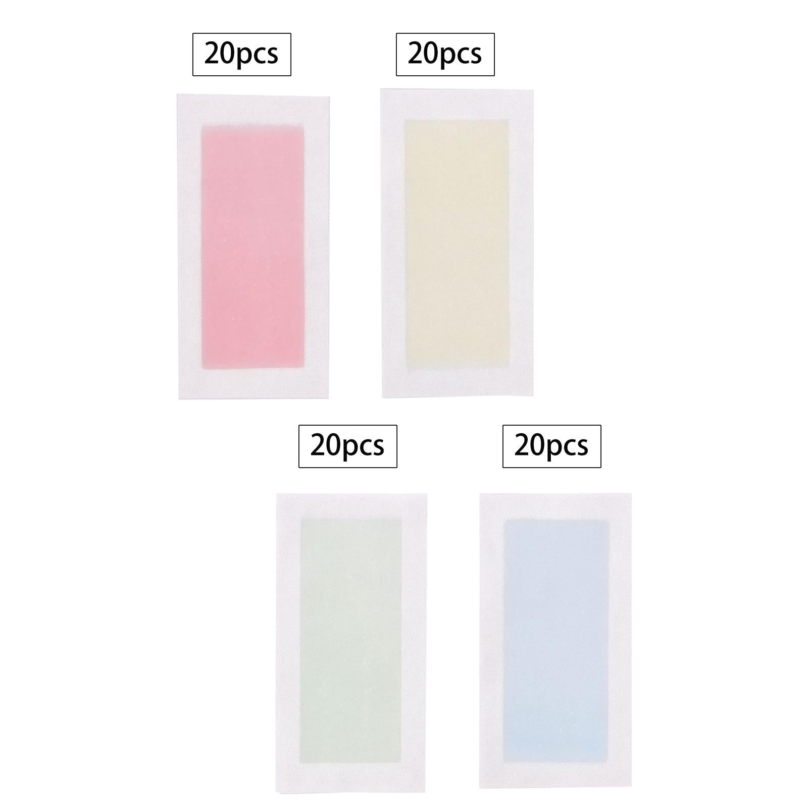 20x Wax Strips Disposable All Skin Types Gentle for Legs Underarms Arms pink