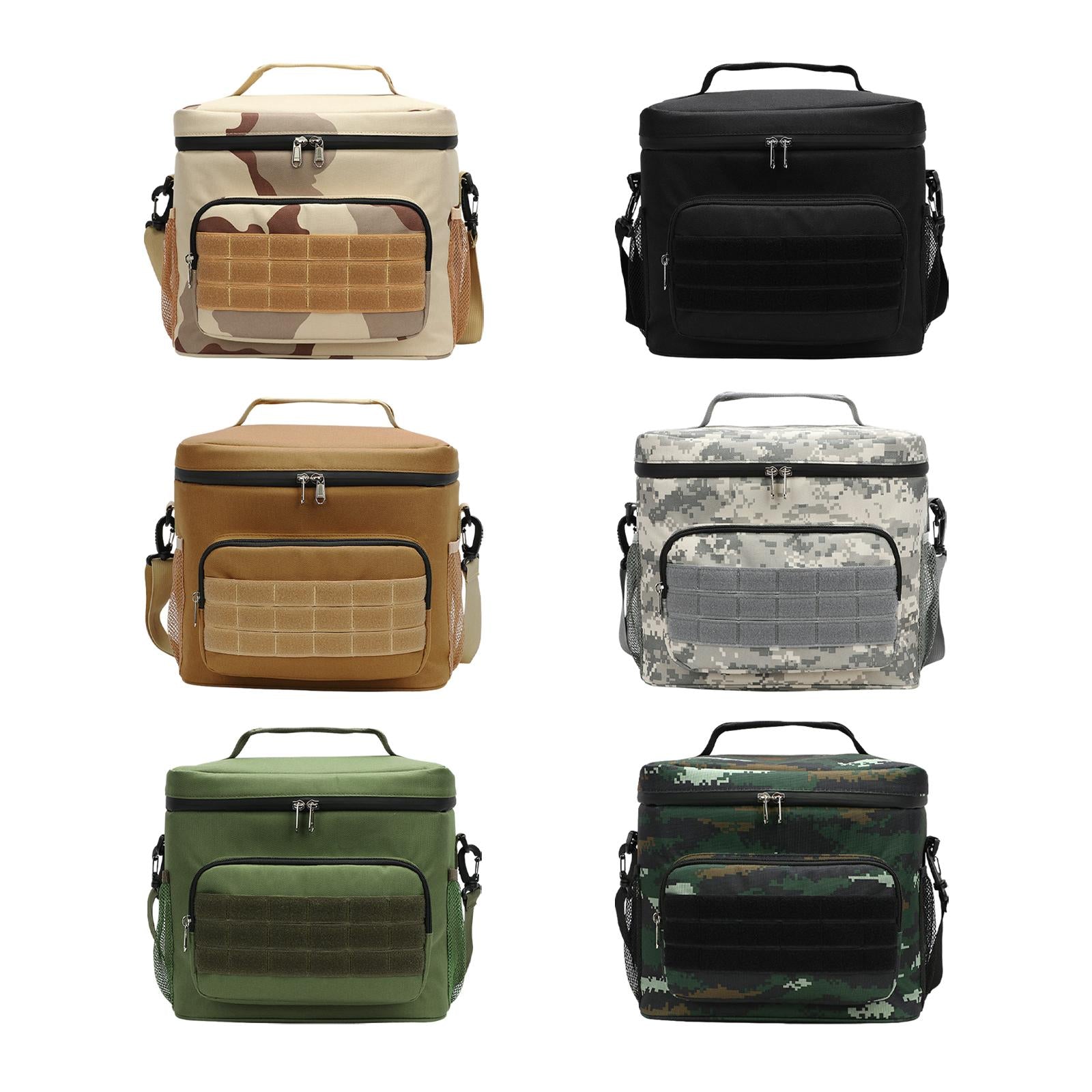 Insulated Thermal Lunch Box Food Box Storage Bags for Outdoor Working Hiking black