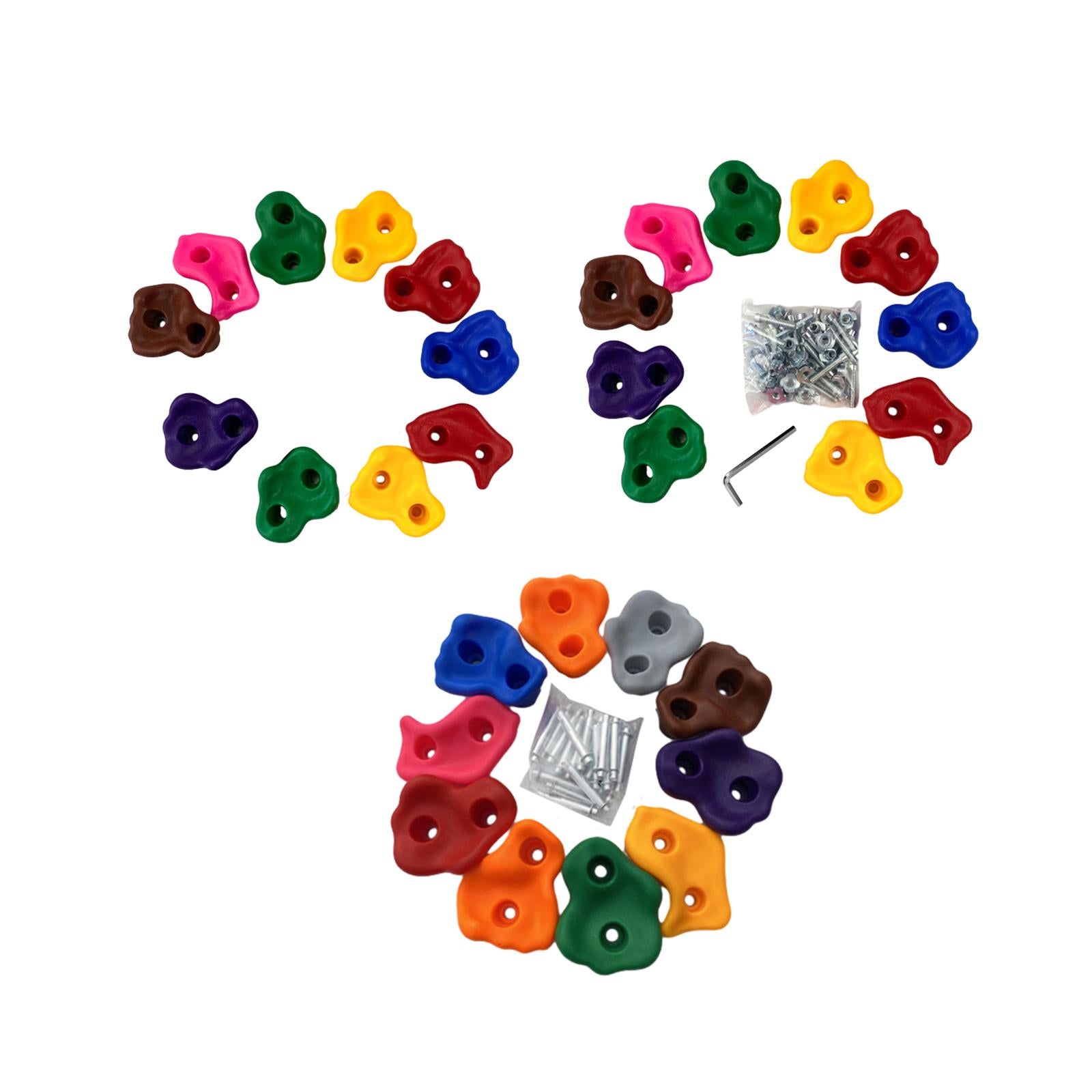 10 Pieces Rock Climbing Wall Holds Kids Toys for Tree House Outdoor Climbing no screws