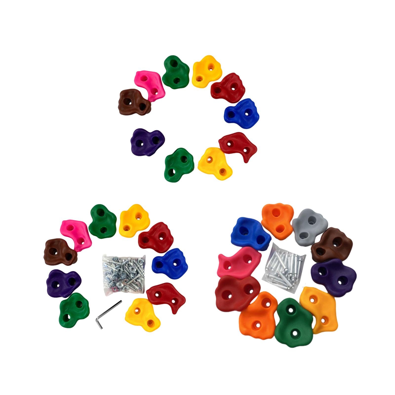 10 Pieces Rock Climbing Wall Holds Kids Toys for Tree House Outdoor Climbing no screws