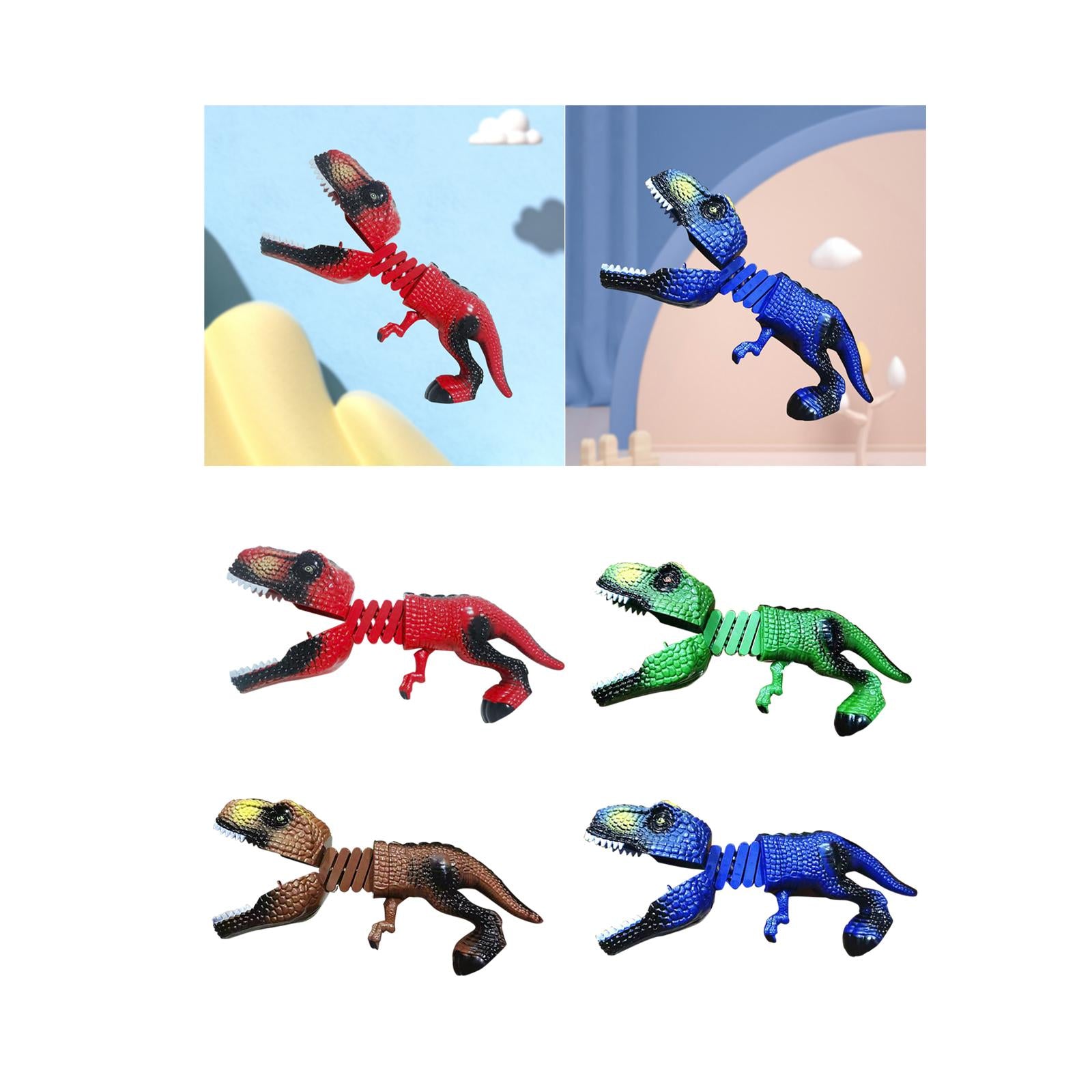 Dinosaur Animal Figures Hand Grabber Dinosaur Toy Grabber Claw Game for Kids Red