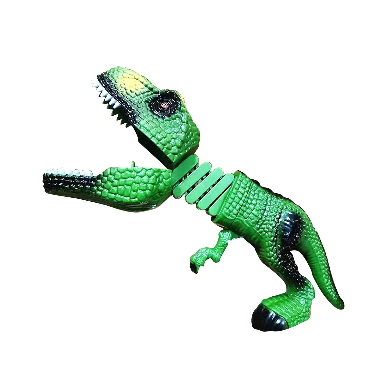 Dinosaur Animal Figures Hand Grabber Dinosaur Toy Grabber Claw Game for Kids Green