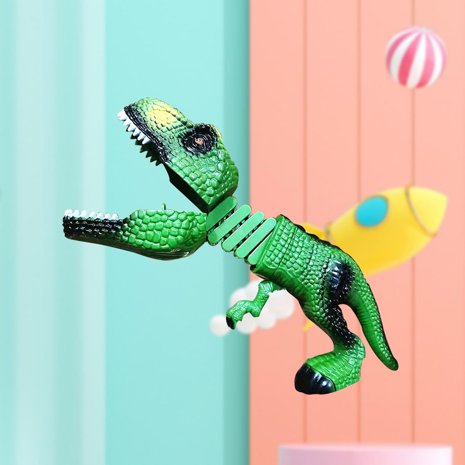 Dinosaur Animal Figures Hand Grabber Dinosaur Toy Grabber Claw Game for Kids Green