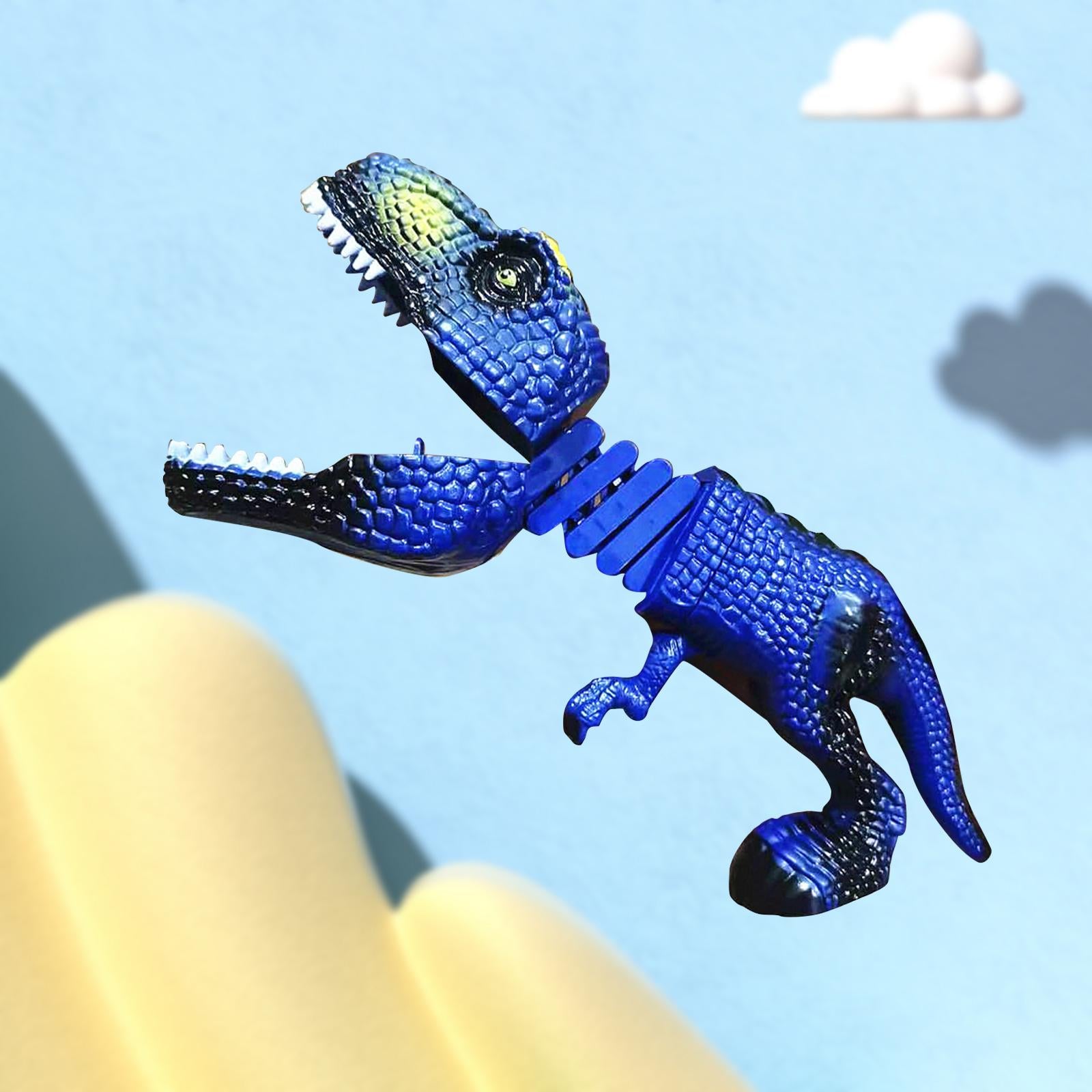 Dinosaur Animal Figures Hand Grabber Dinosaur Toy Grabber Claw Game for Kids Blue