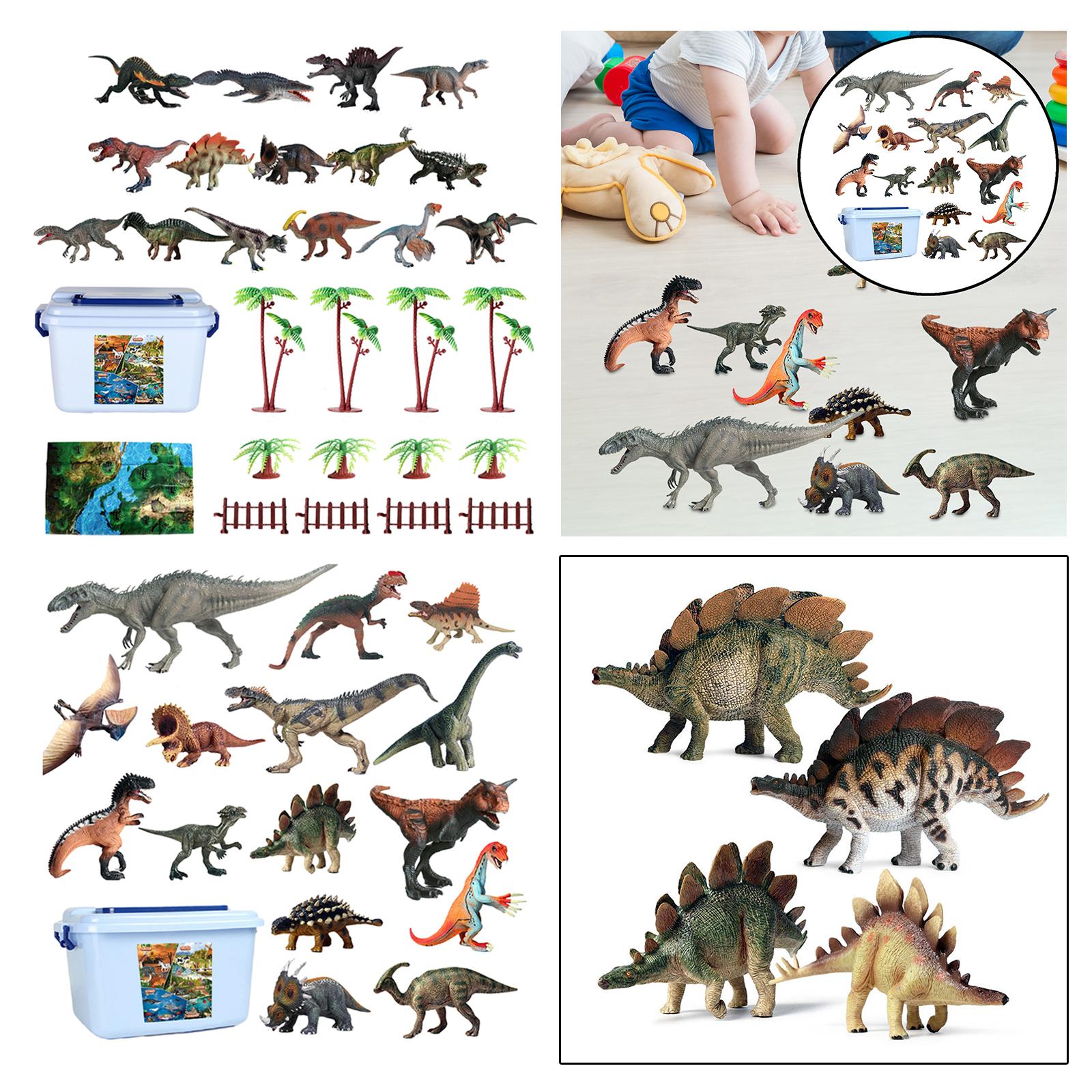 15x Toddlers Dinosaur Toys Wildlife Animal Figurine for New Year Cake Topper 15 dinosaur and accs