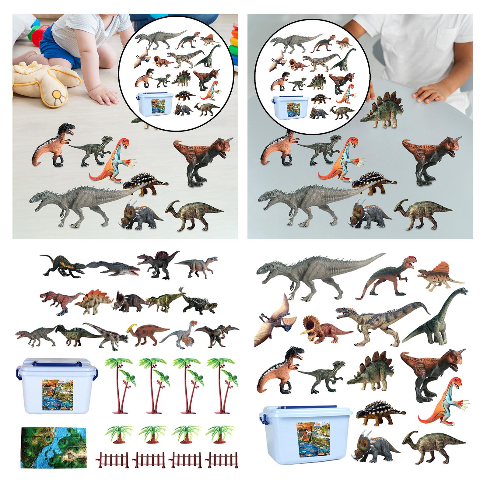 15x Toddlers Dinosaur Toys Wildlife Animal Figurine for New Year Cake Topper 15 dinosaur and accs