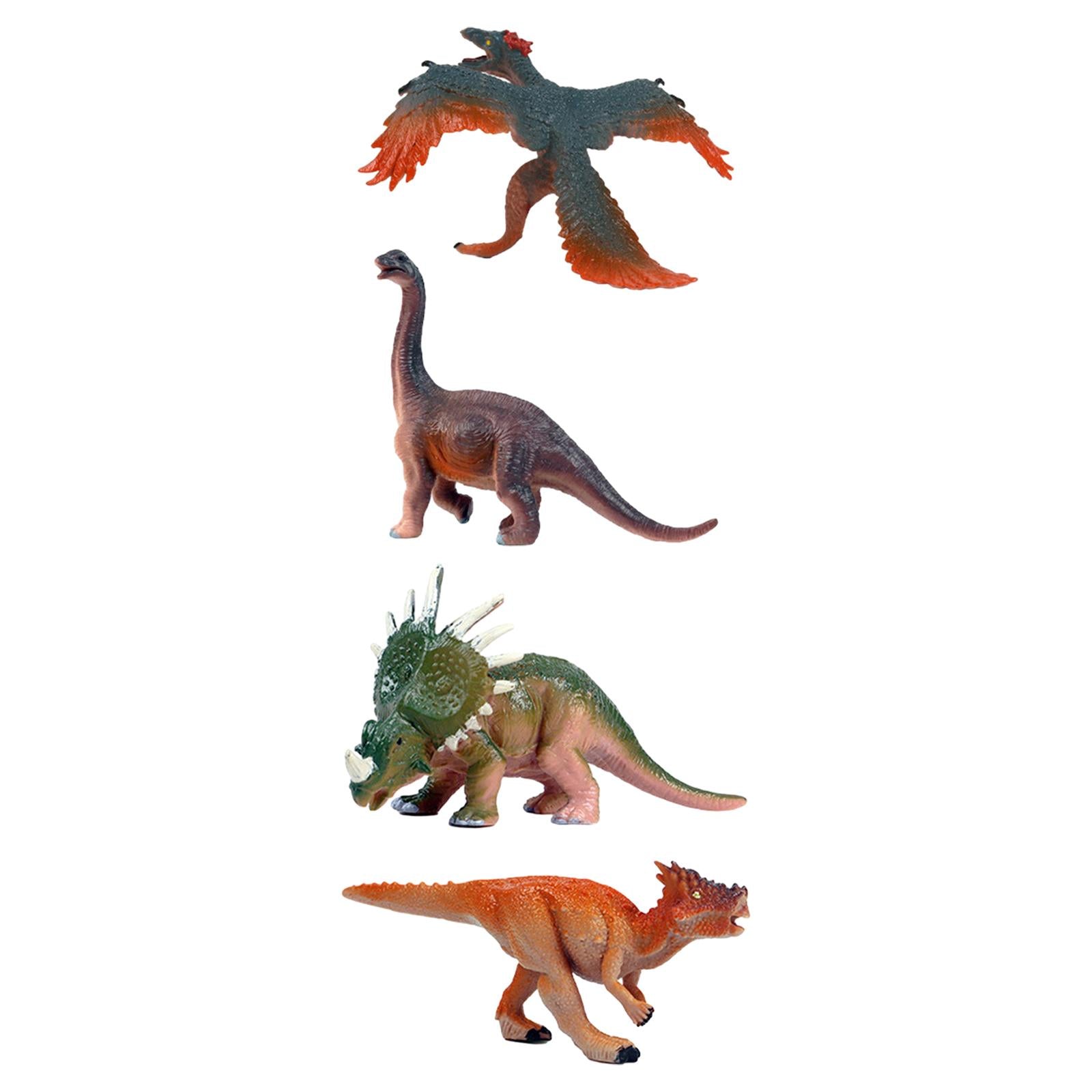 4 Pieces Dinosaur Figure Toy Animal Figurine Model for Party Favors Birthday Style B