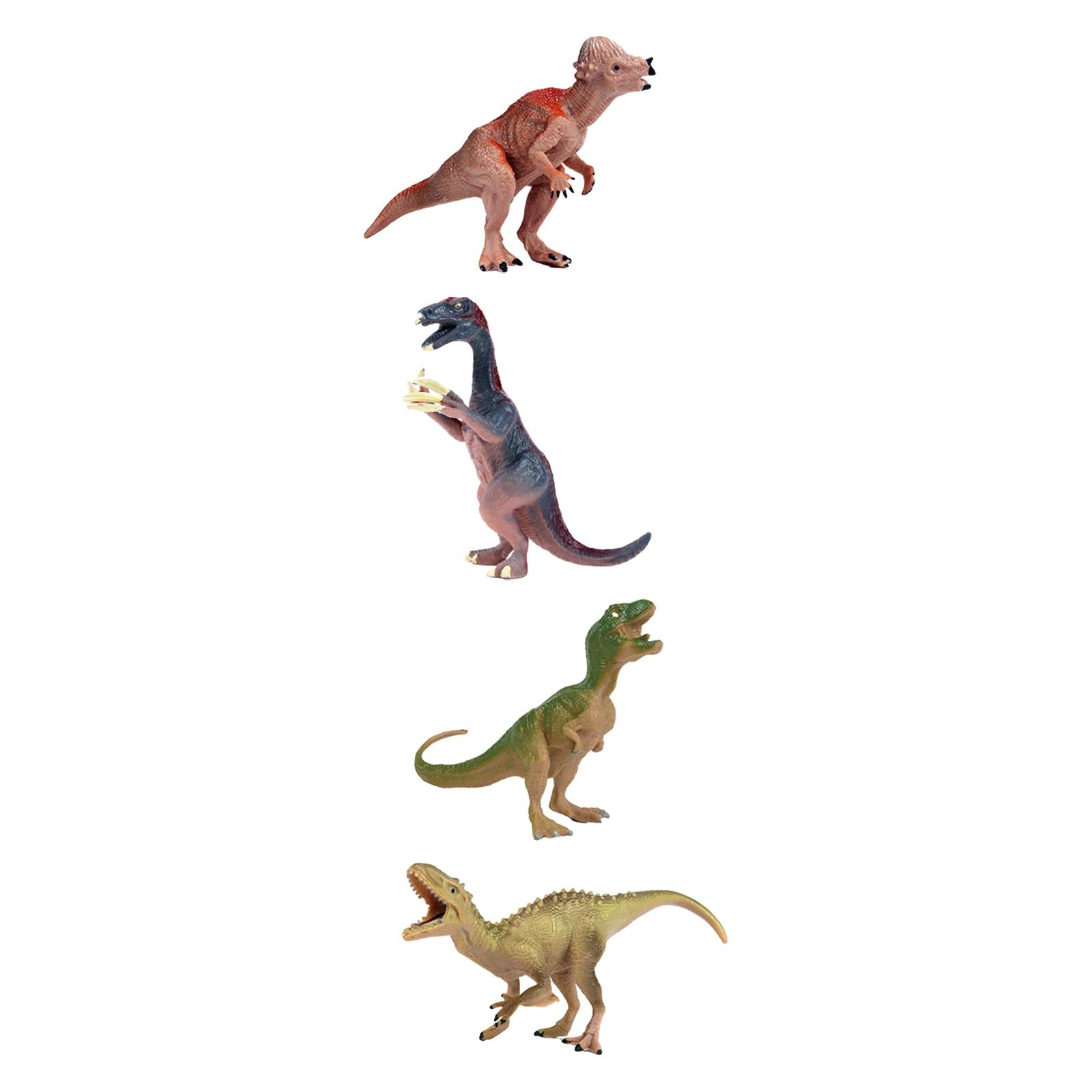 4 Pieces Dinosaur Figure Toy Animal Figurine Model for Party Favors Birthday Style C