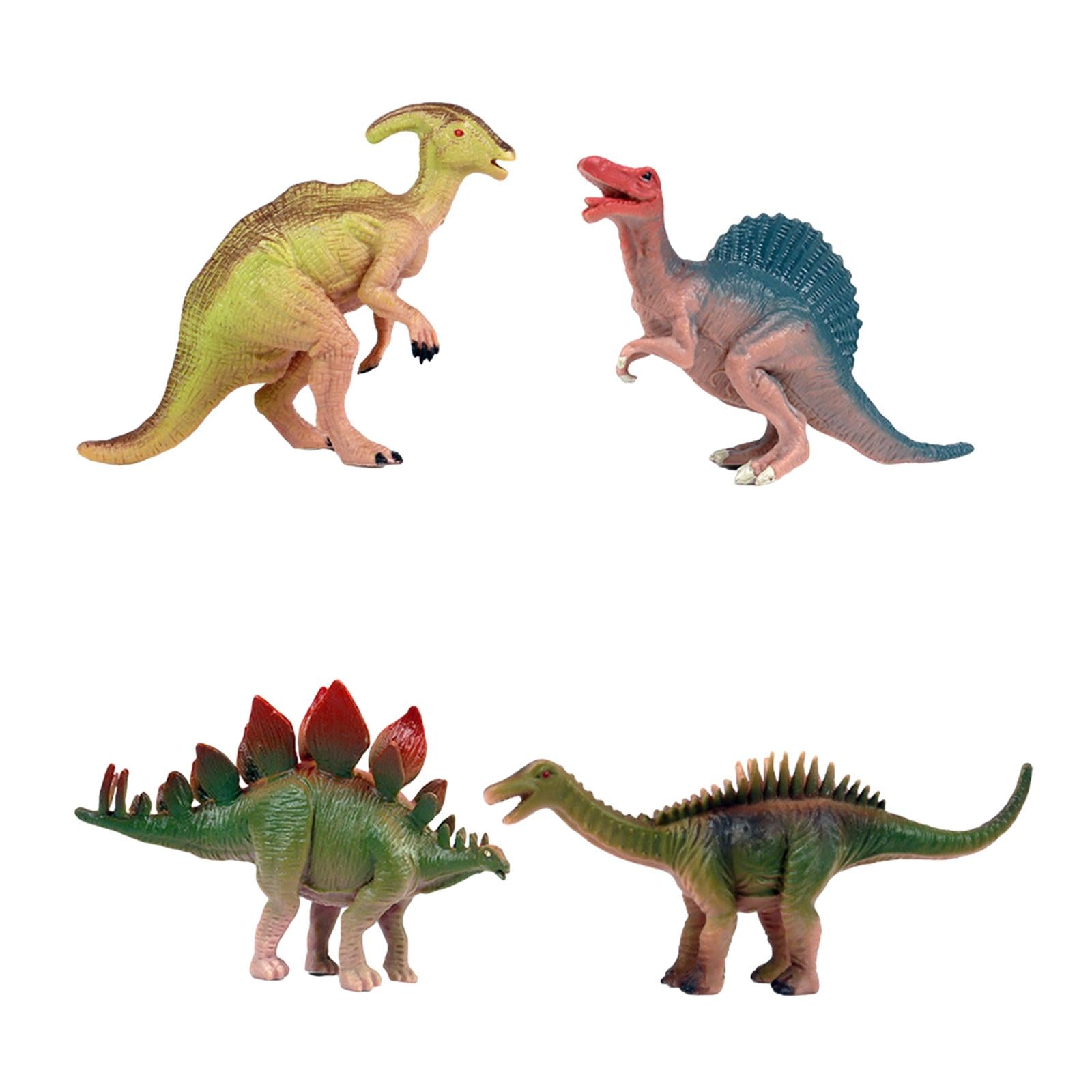 4 Pieces Dinosaur Figure Toy Animal Figurine Model for Party Favors Birthday Style D