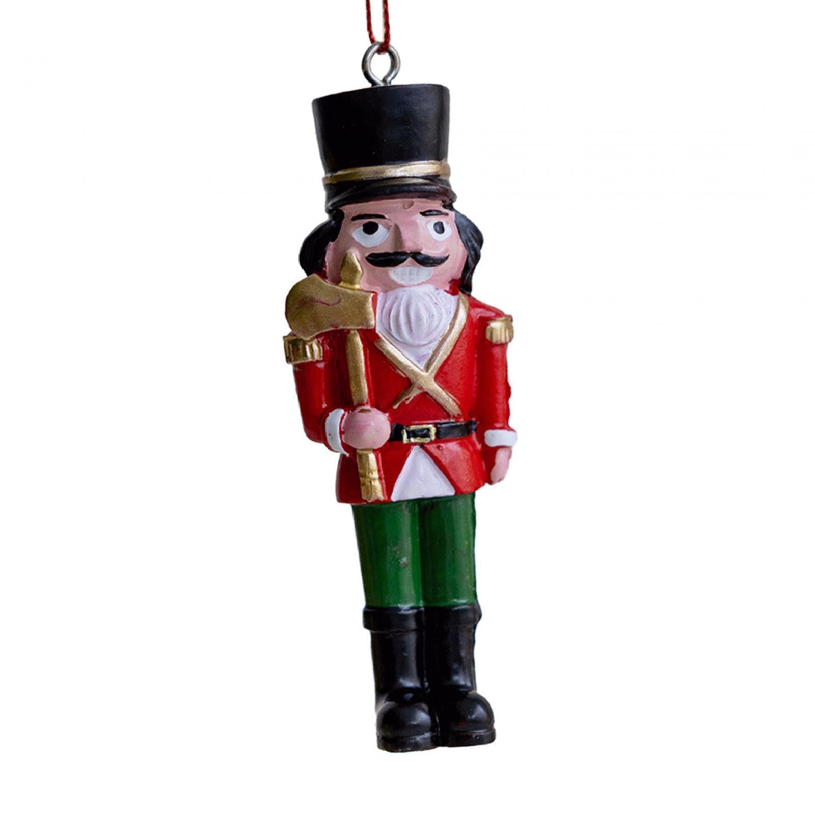 Decor Figures Nutcracker Soldier Hanging Decoration for Party Bedroom Indoor Style A
