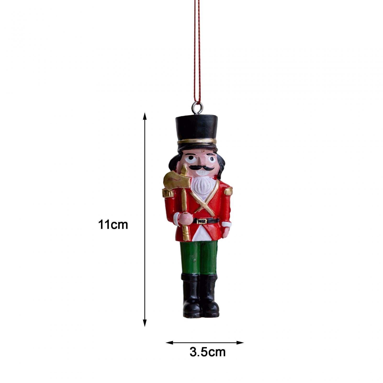Decor Figures Nutcracker Soldier Hanging Decoration for Party Bedroom Indoor Style A