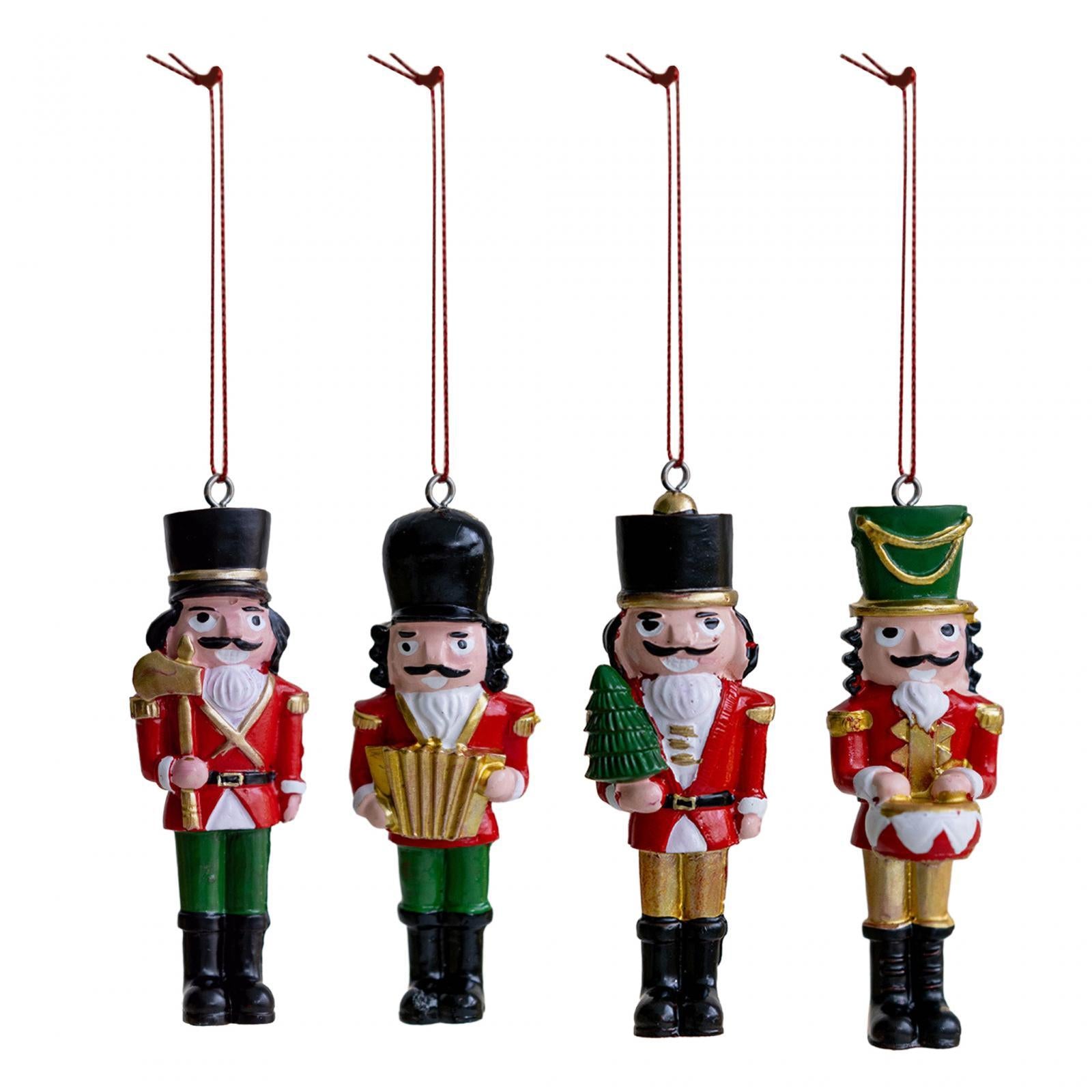Decor Figures Nutcracker Soldier Hanging Decoration for Party Bedroom Indoor Style A
