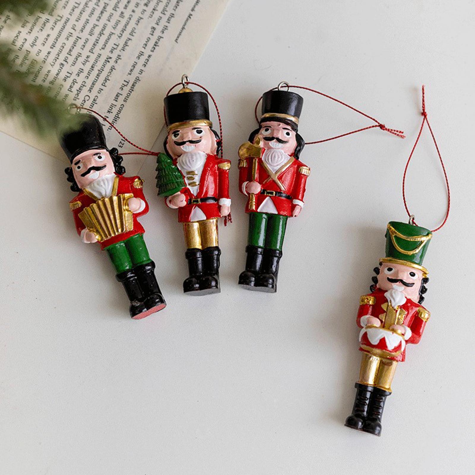 Decor Figures Nutcracker Soldier Hanging Decoration for Party Bedroom Indoor Style A