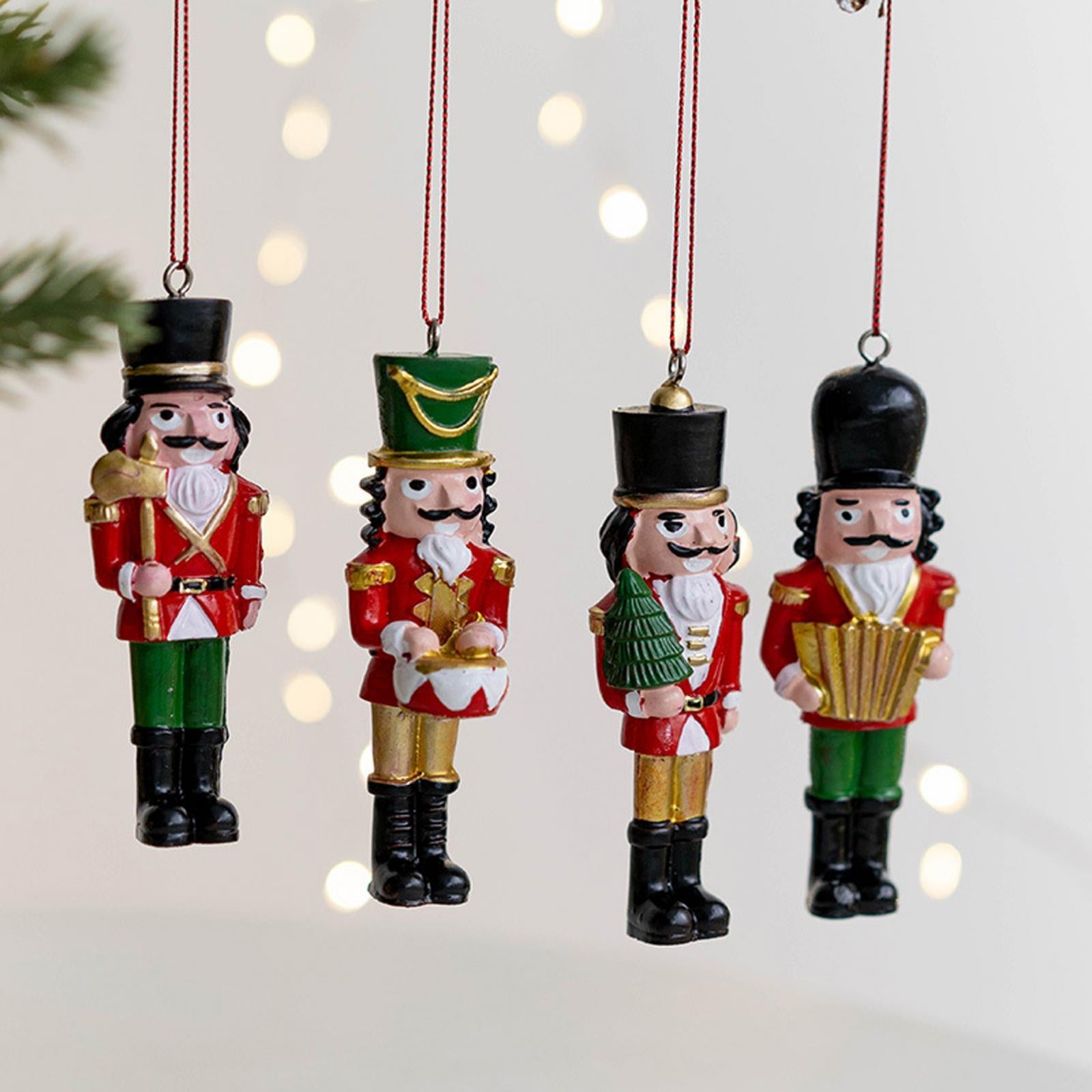 Decor Figures Nutcracker Soldier Hanging Decoration for Party Bedroom Indoor Style A