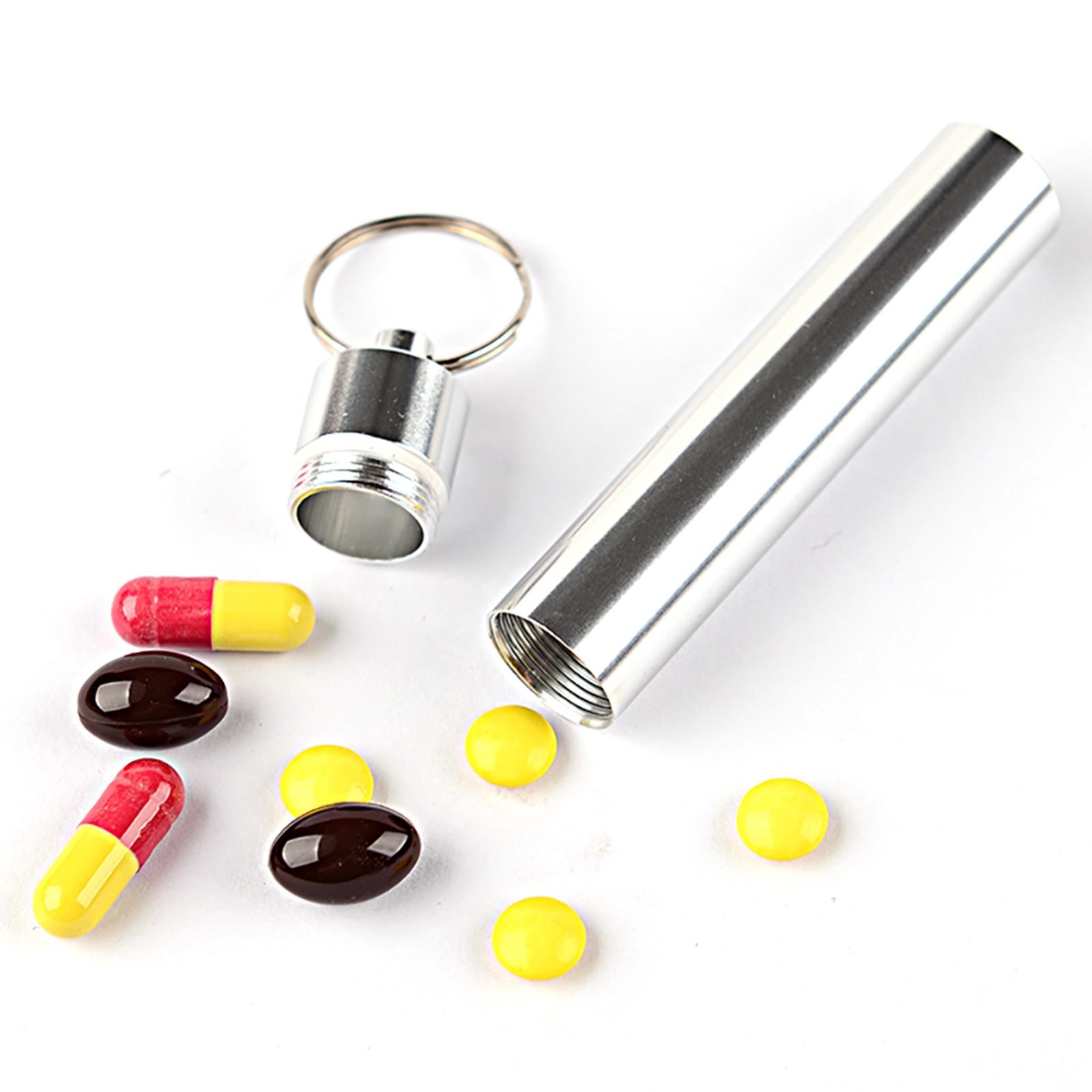 3xPortable Pill Case Keychain Travel Pill Containers for Camping Picnic Office
