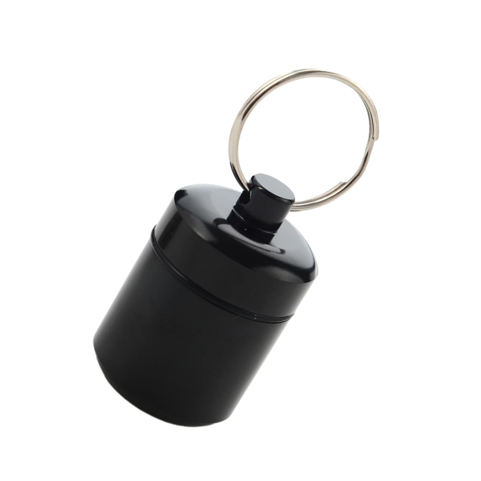 4xAluminum Pill Keychain Container Creams Earplug for Biking Traveling Outdoor