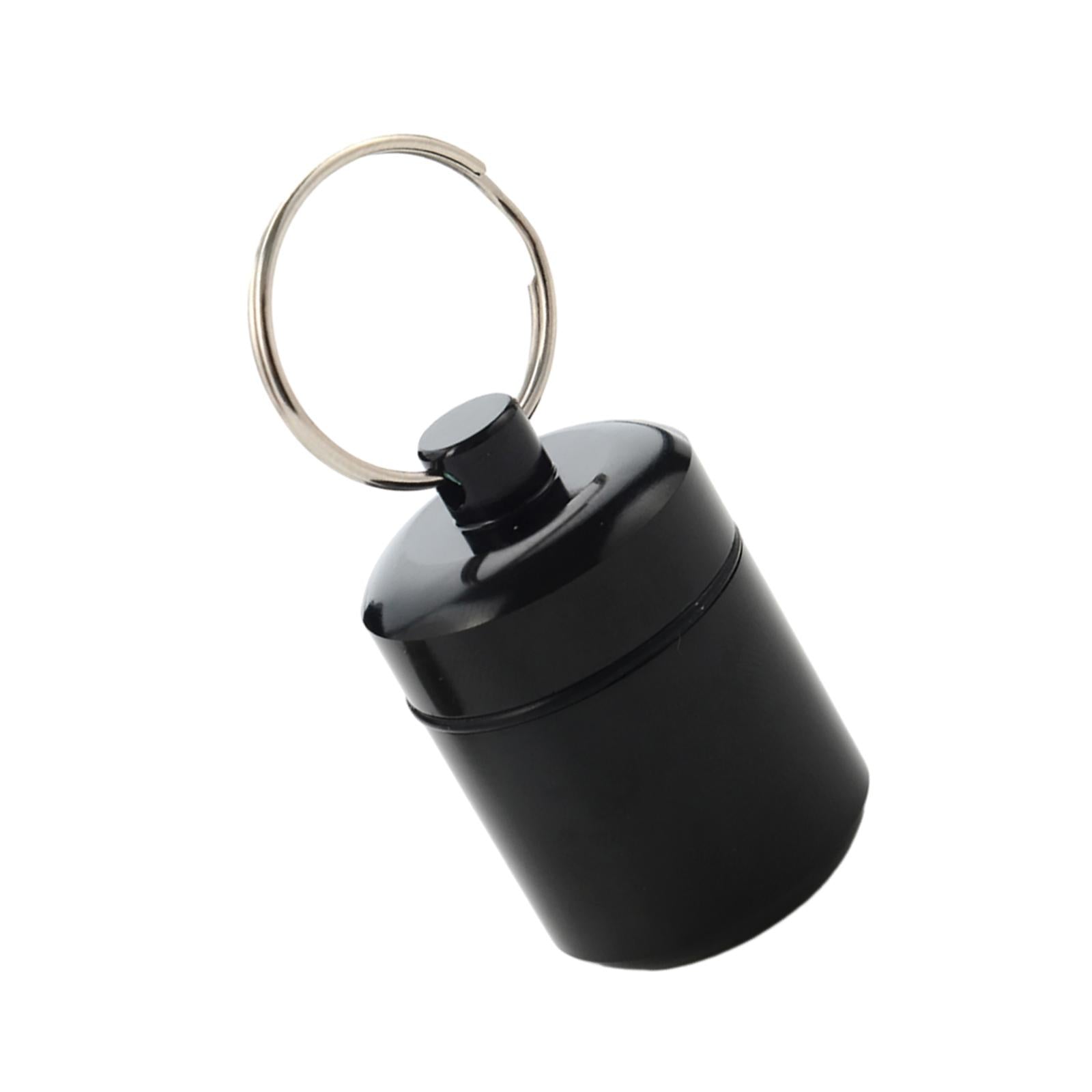 4xAluminum Pill Keychain Container Creams Earplug for Biking Traveling Outdoor