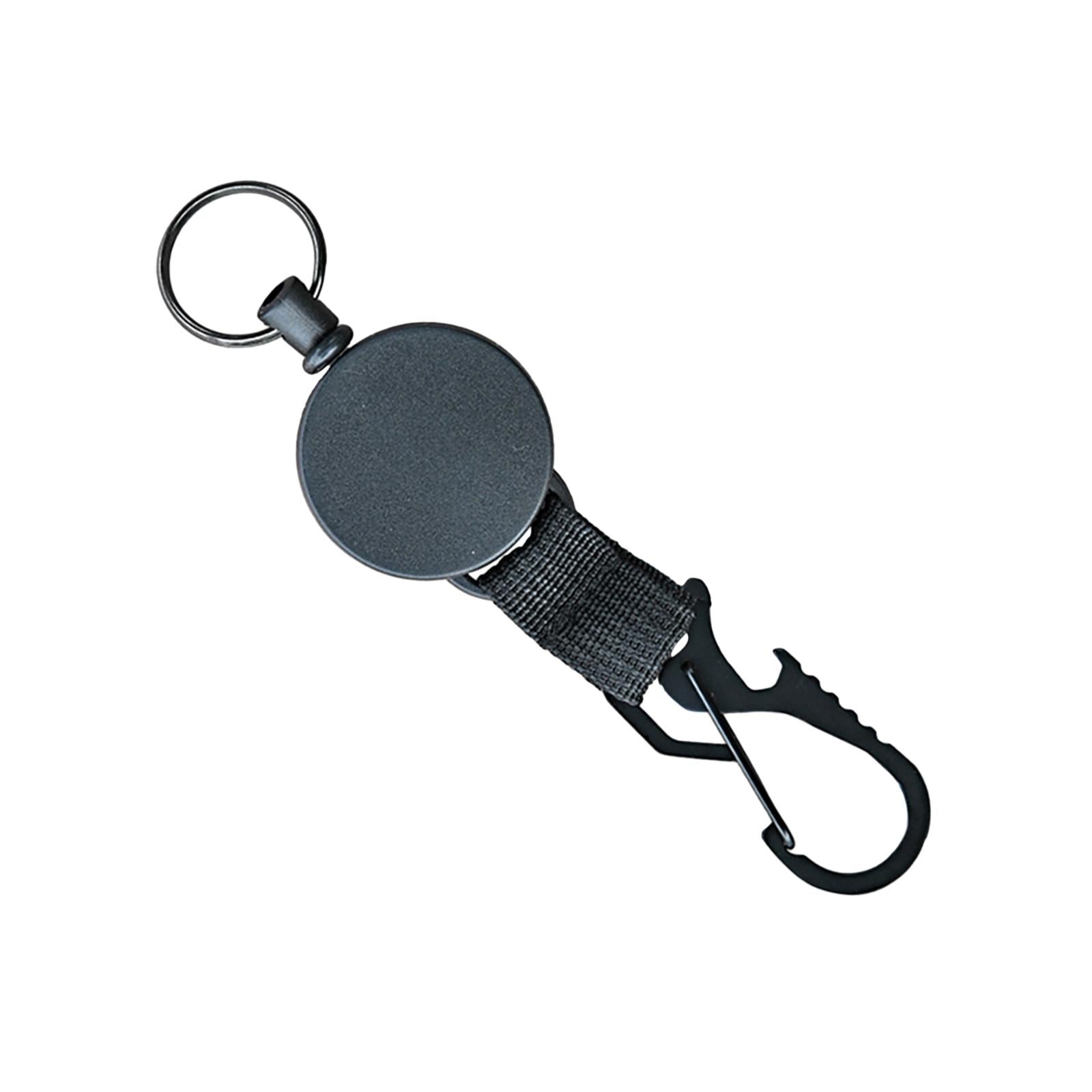 3xRetractable Keychain Carabiner for Mountaineering Camping Outdoor Activities